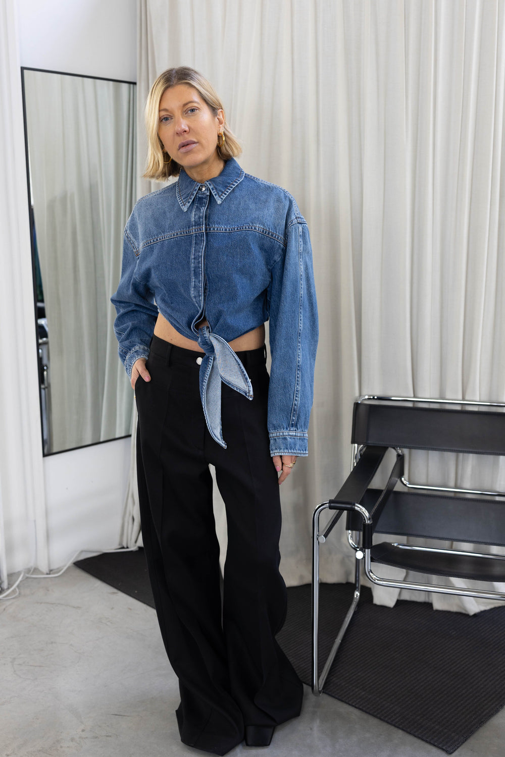 VERA DENIM SHIRT IN BLUE DENIM SHIRT MAXMARA 