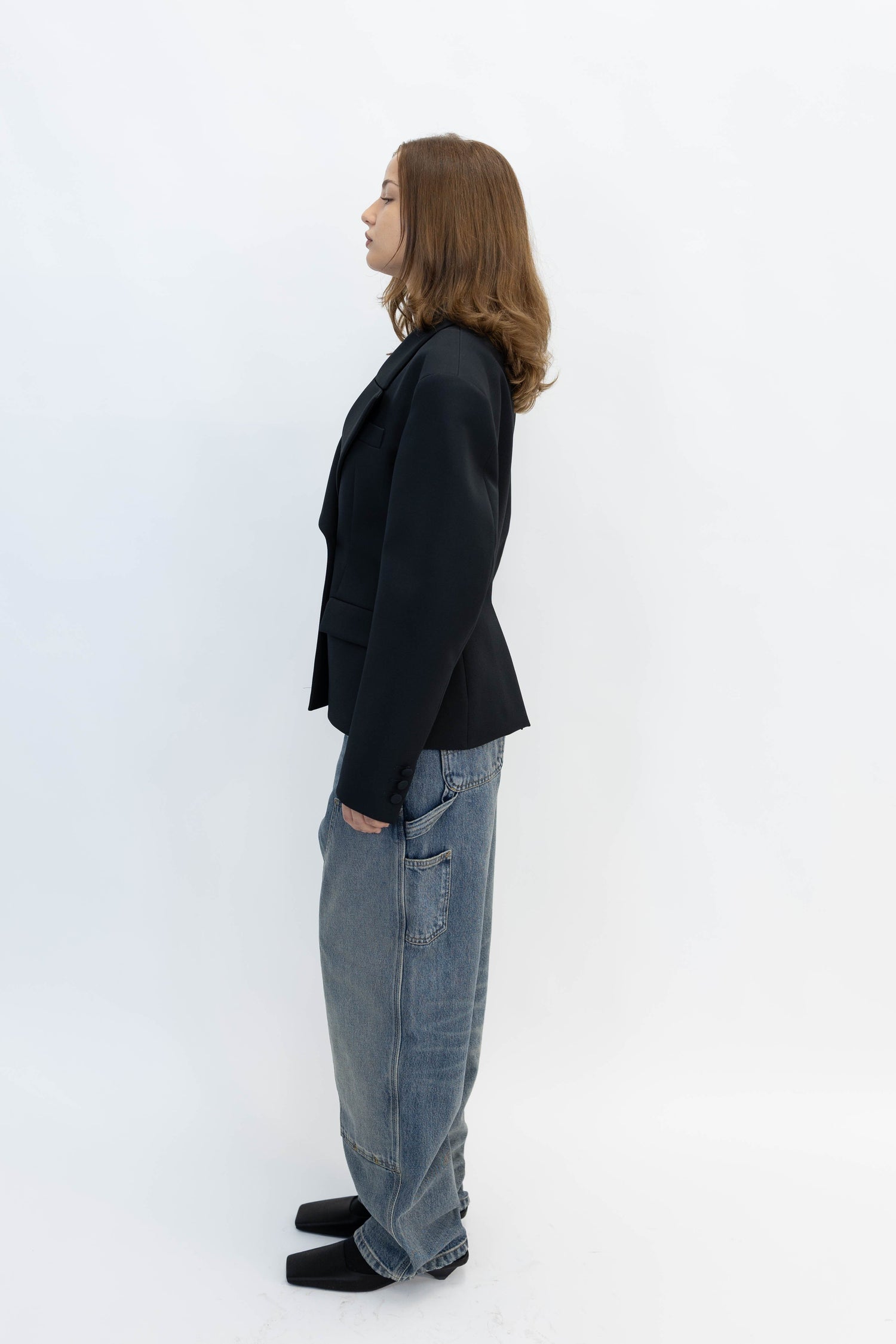 BRANDON DOUBLE KNEE PANT IN BLUE WORN USED WASH JEANS CARHARTT 