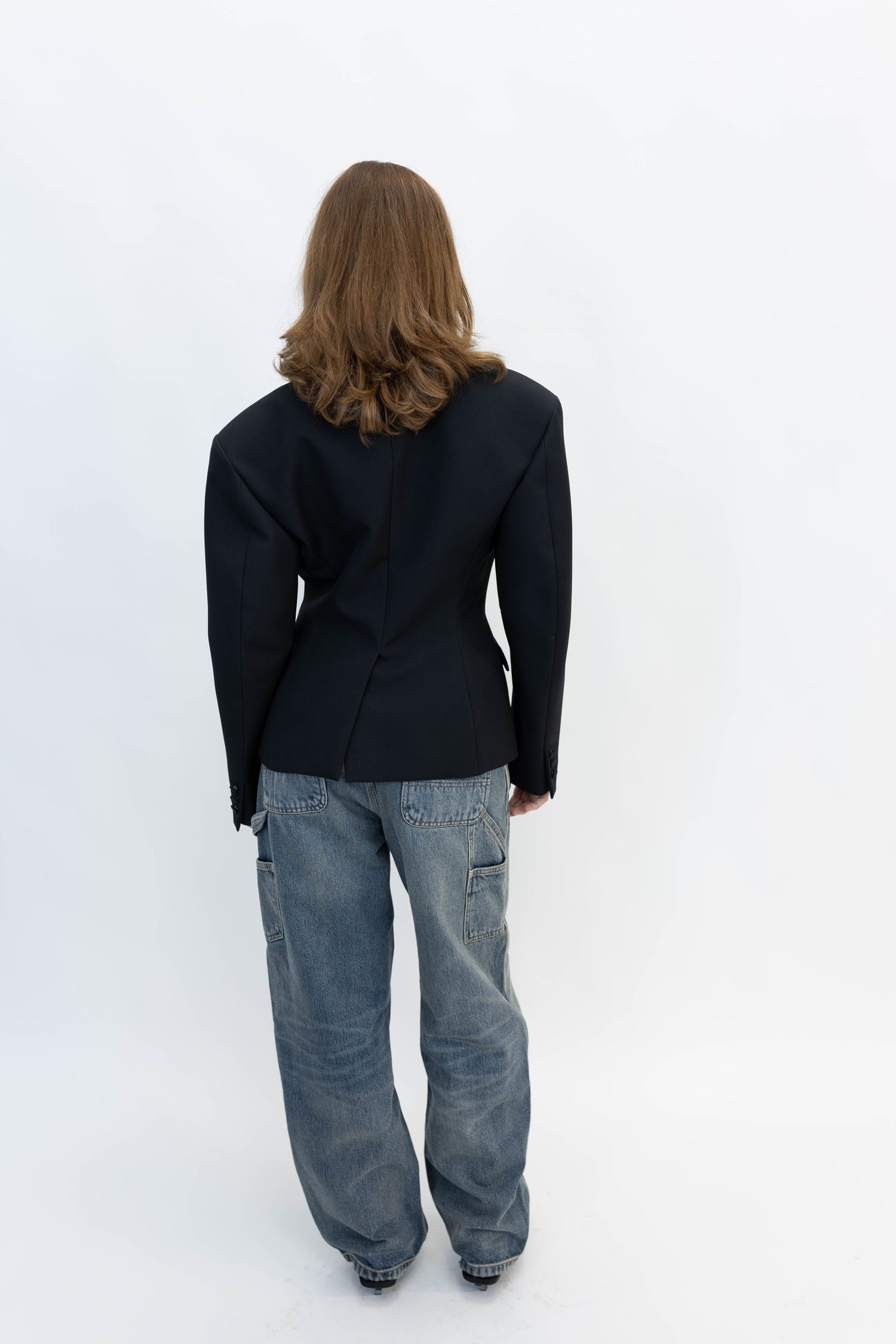 BRANDON DOUBLE KNEE PANT IN BLUE WORN USED WASH JEANS CARHARTT 