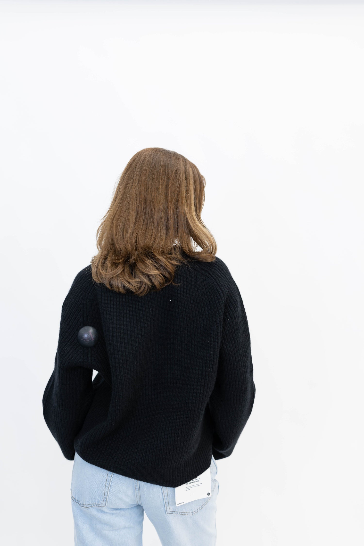 HARRIS CASHMERE BLEND BLOUSE IN BLACK KNIT HERSKIND 