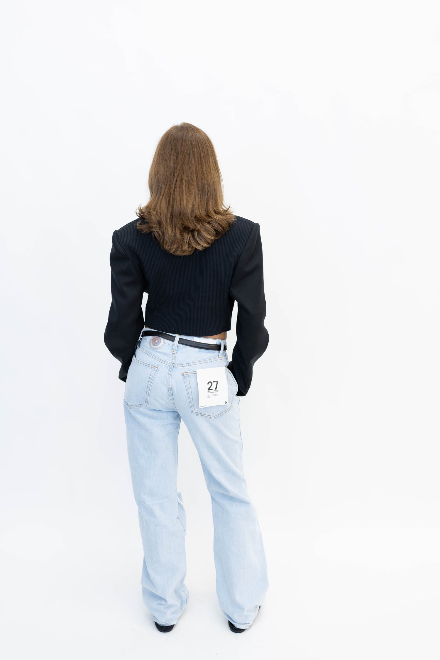 GAVINO CROP BLAZER IN BLACK BLAZER MAXMARA 