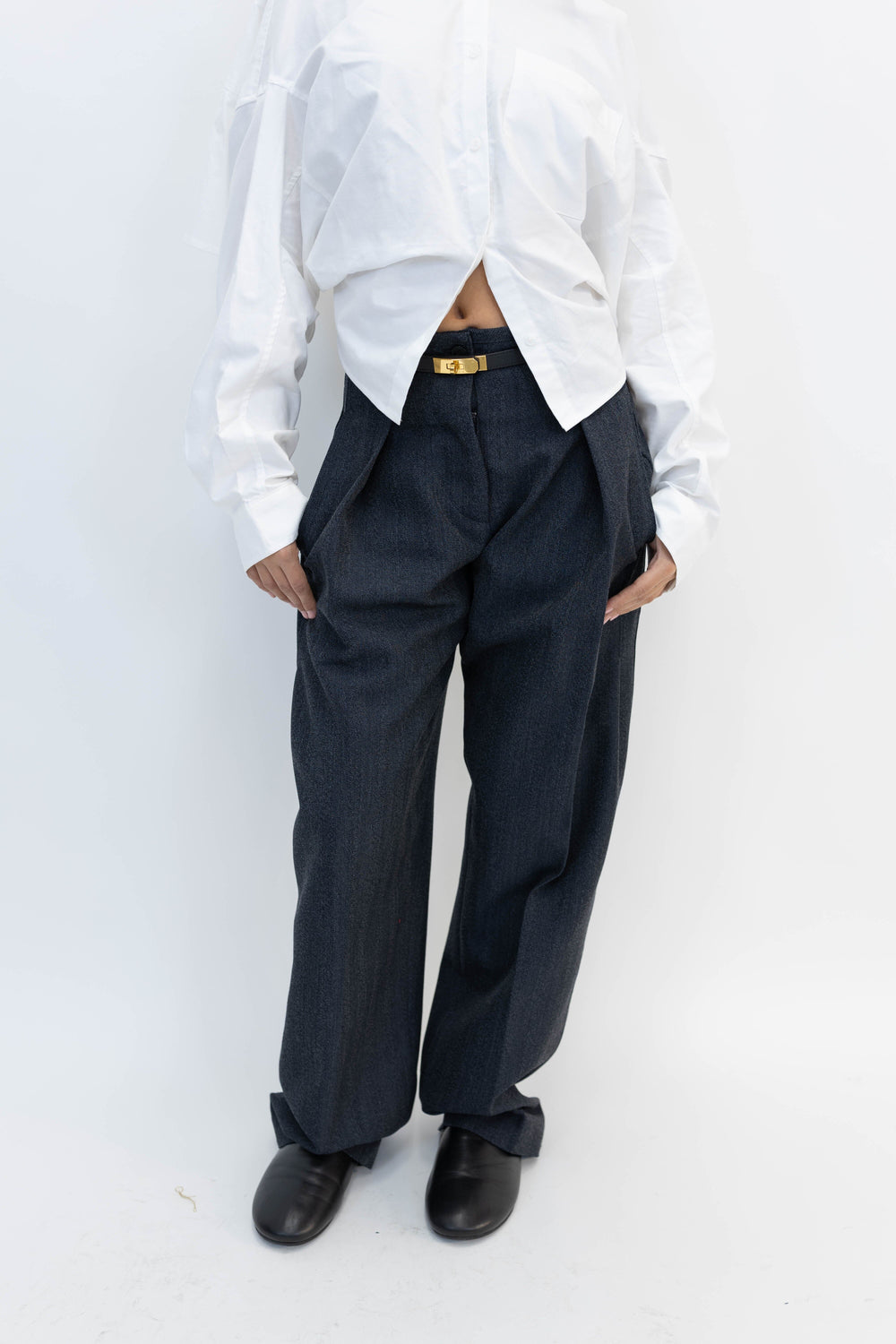 BARISSA PANT IN DARK NAVY GREY PANTS IRO 