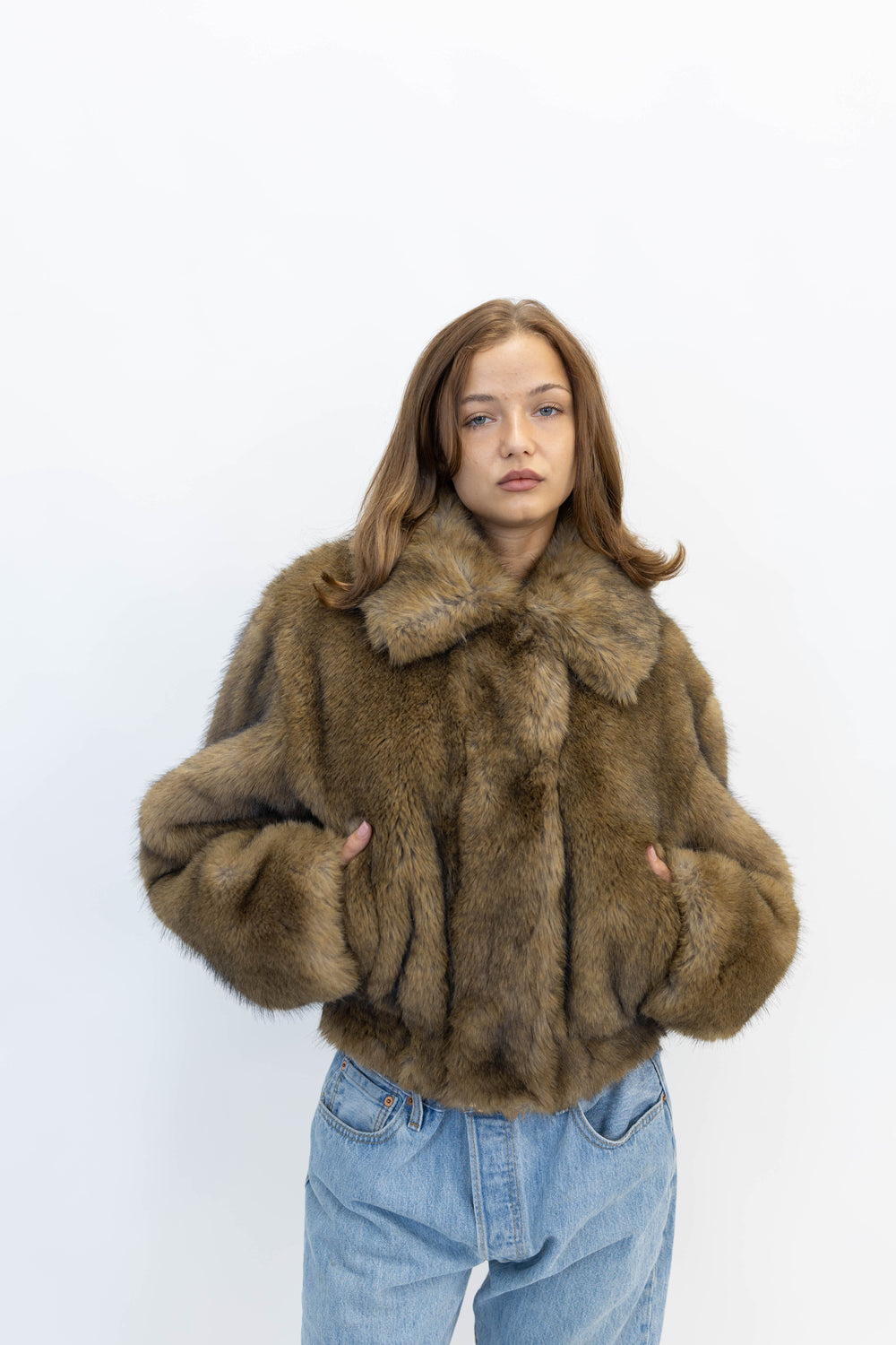 LENA JACKET IN NATURAL BROWN JACKET STAND STUDIO 