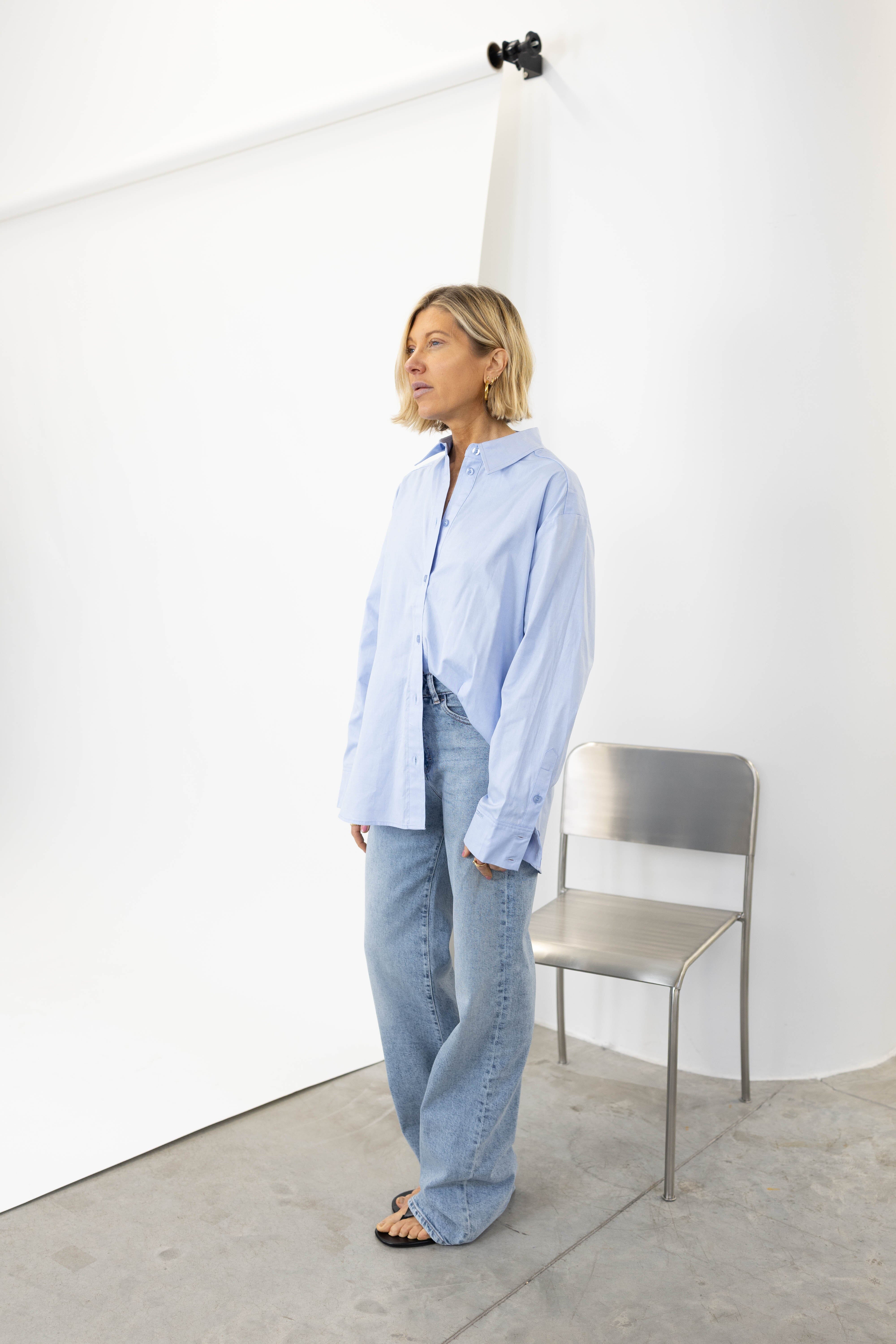 YORK SHIRT IN CHAMBRAY BLUE SHIRT GESTUZ 