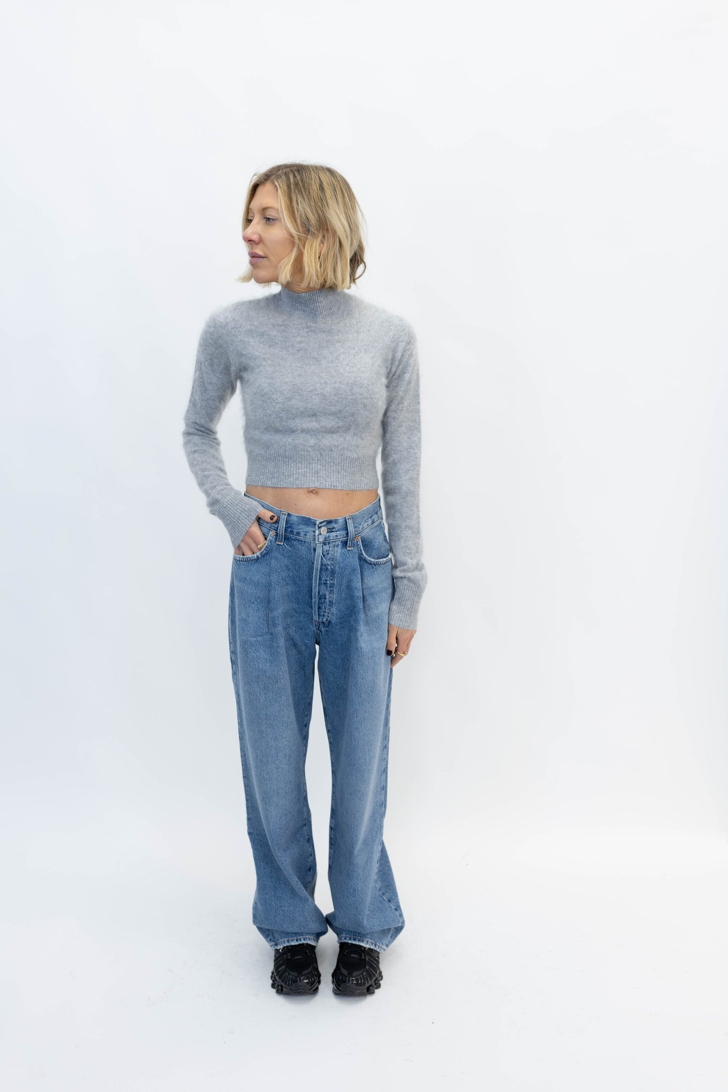 GUBBIO CASHMERE SWEATER IN GREY SWEATER MAXMARA 