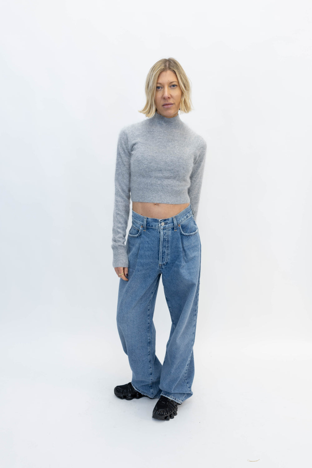 GUBBIO CASHMERE SWEATER IN GREY SWEATER MAXMARA 