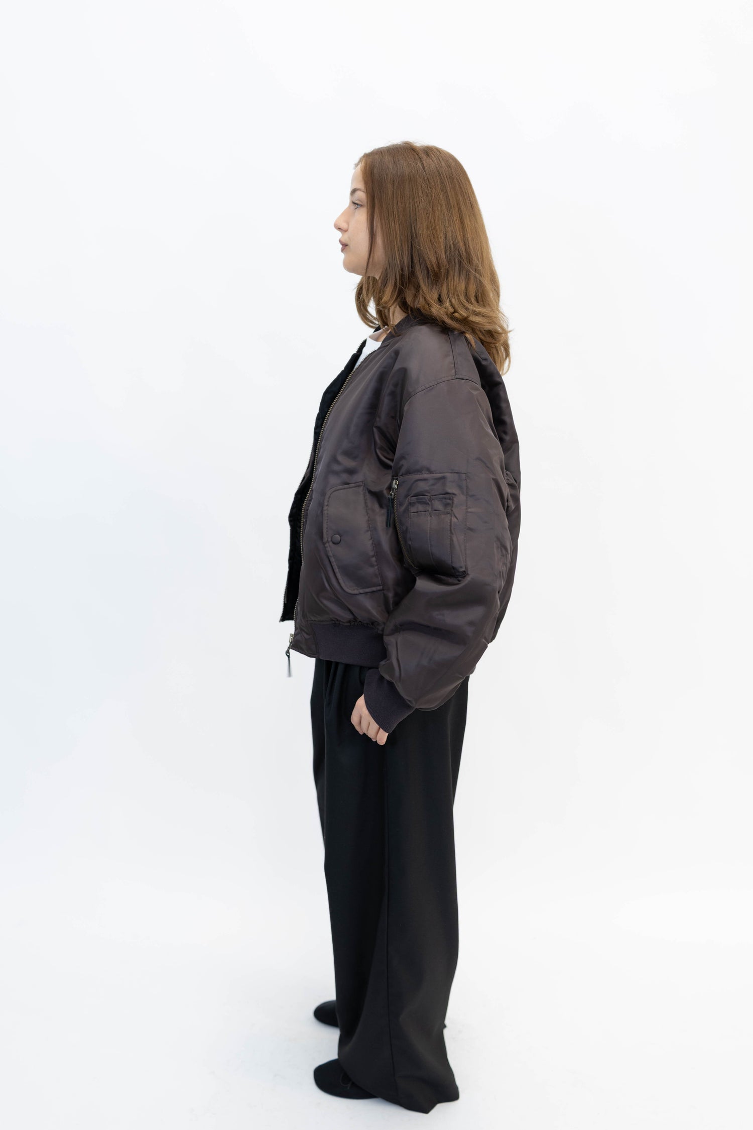 LEON BOMBER IN DARK BROWN BOMBER ANINE BING 