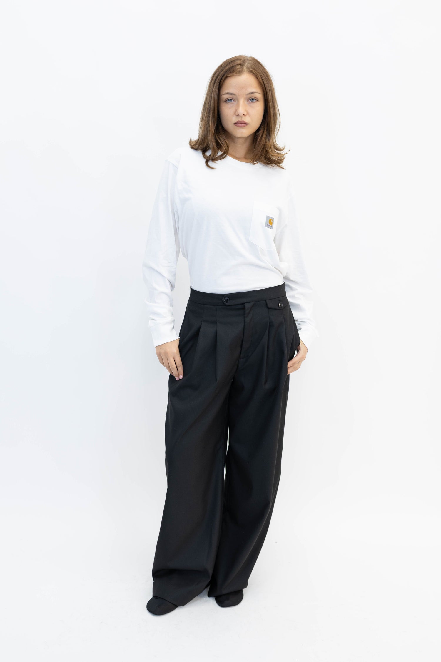 LONGSLEEVE POCKET T-SHIRT IN WHITE T-SHIRT CARHARTT 