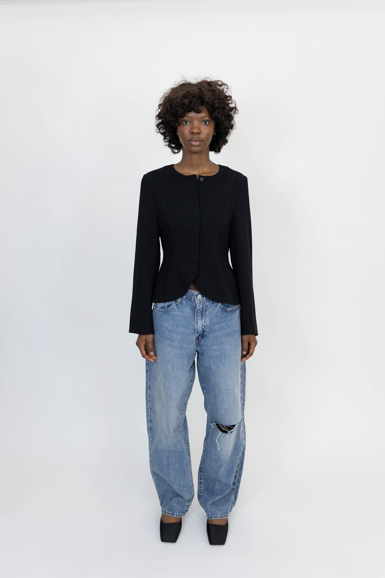 BRIENNE BLOUSE IN BLACK TOP STYLEIN 