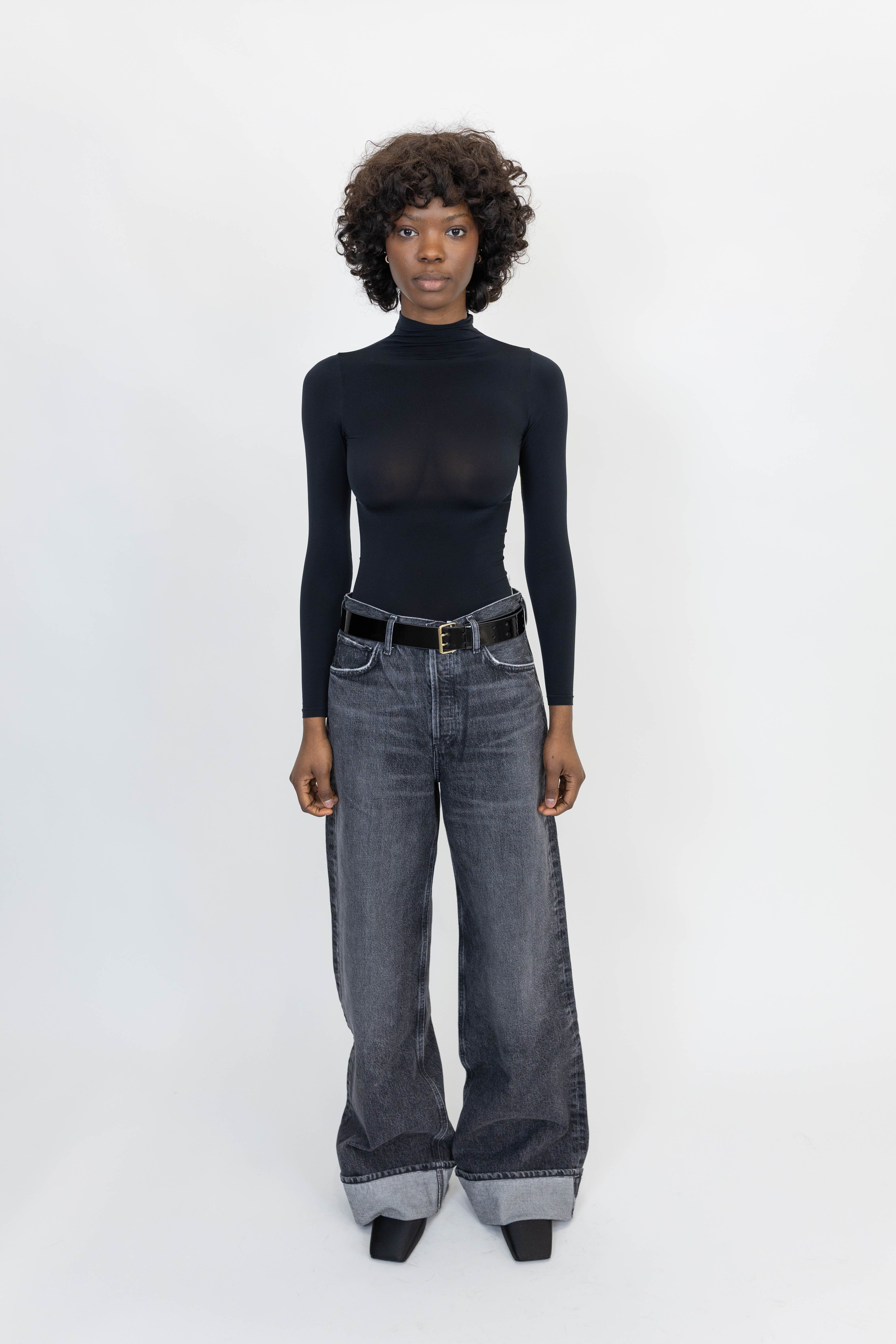 DAME HIGH RISE WIDE LEG JEANS IN DITCH JEANS AGOLDE 