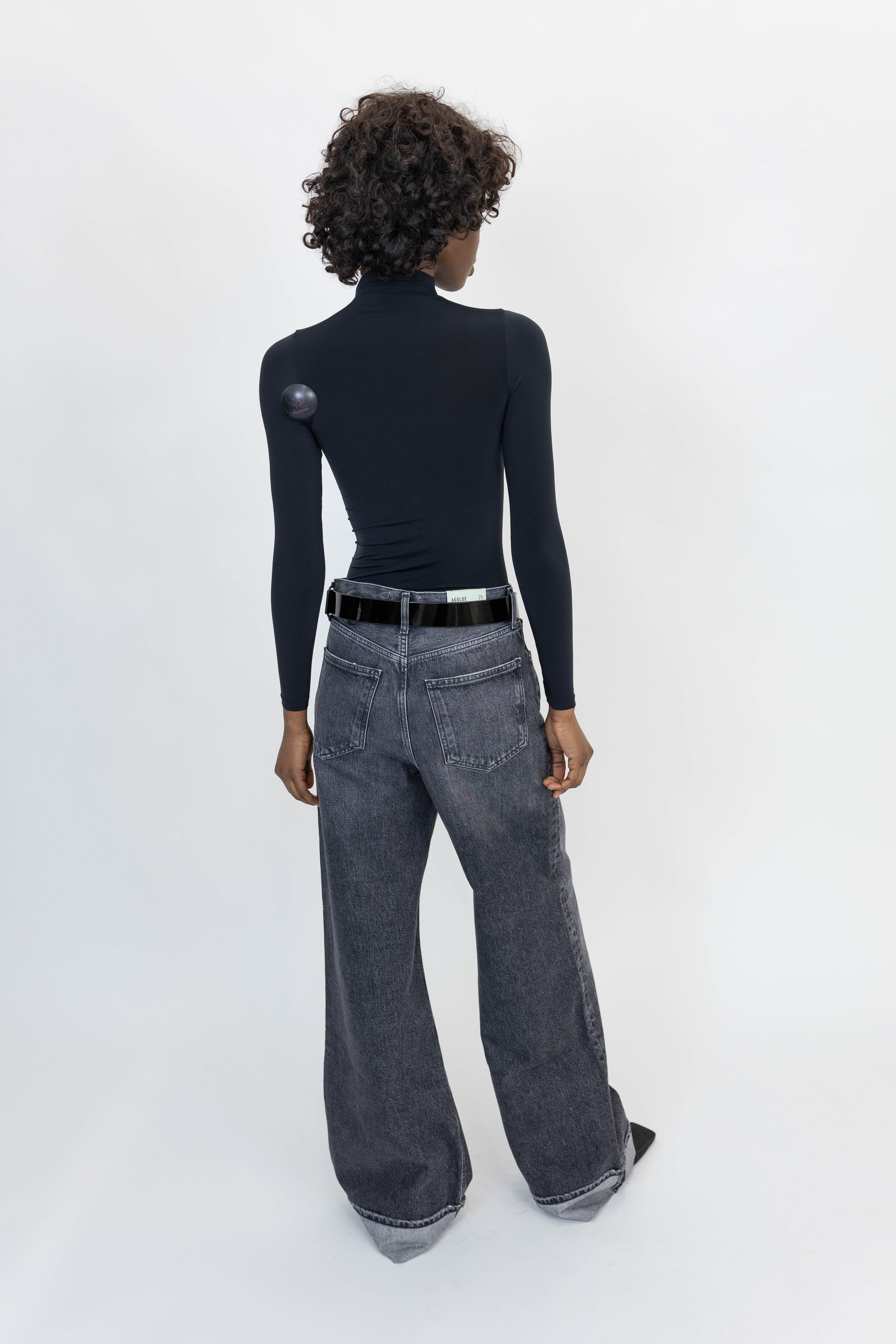 DAME HIGH RISE WIDE LEG JEANS IN DITCH JEANS AGOLDE 