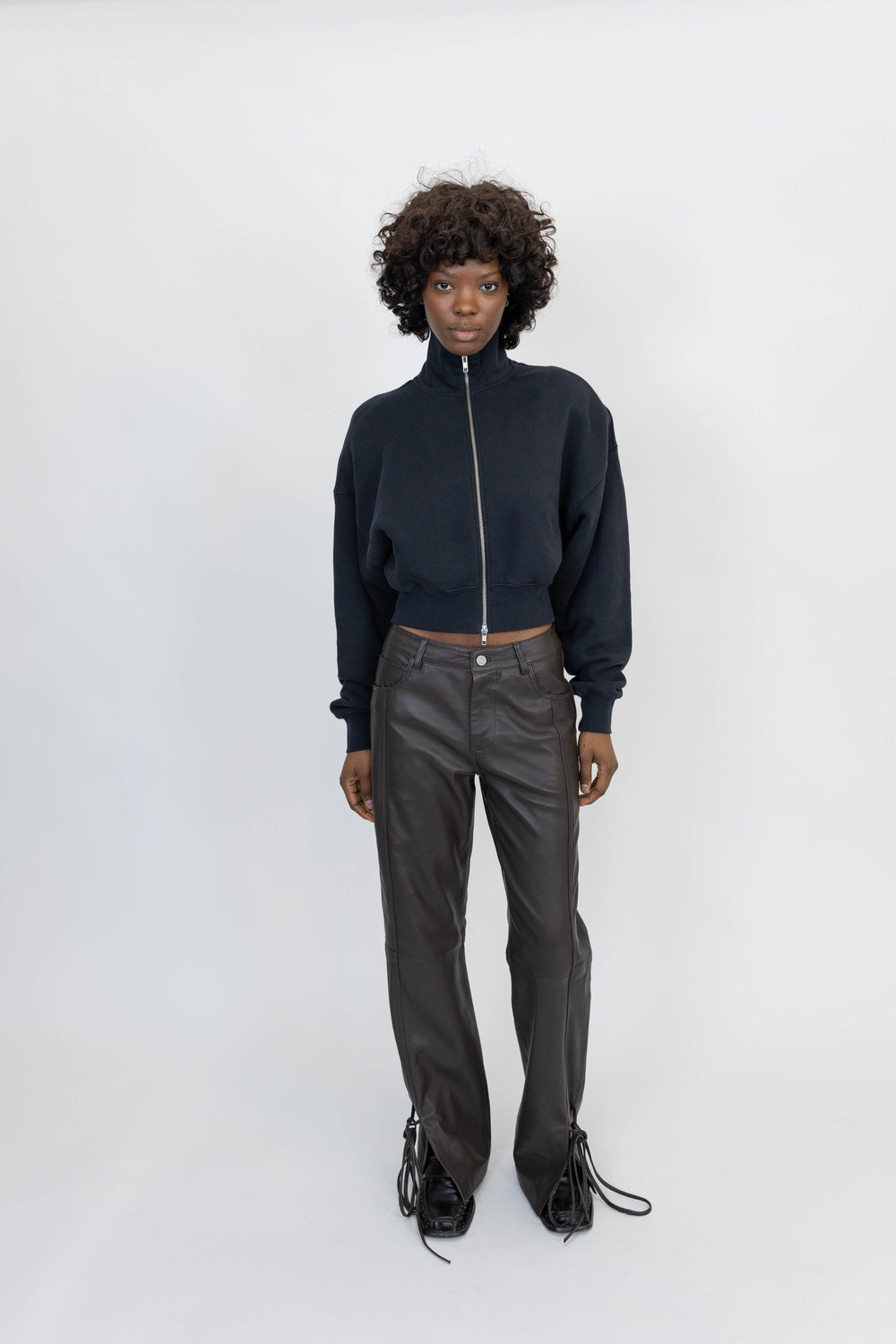 DARBY ZIP UP HOODIE IN WASHED BLACK SWEATER AGOLDE 