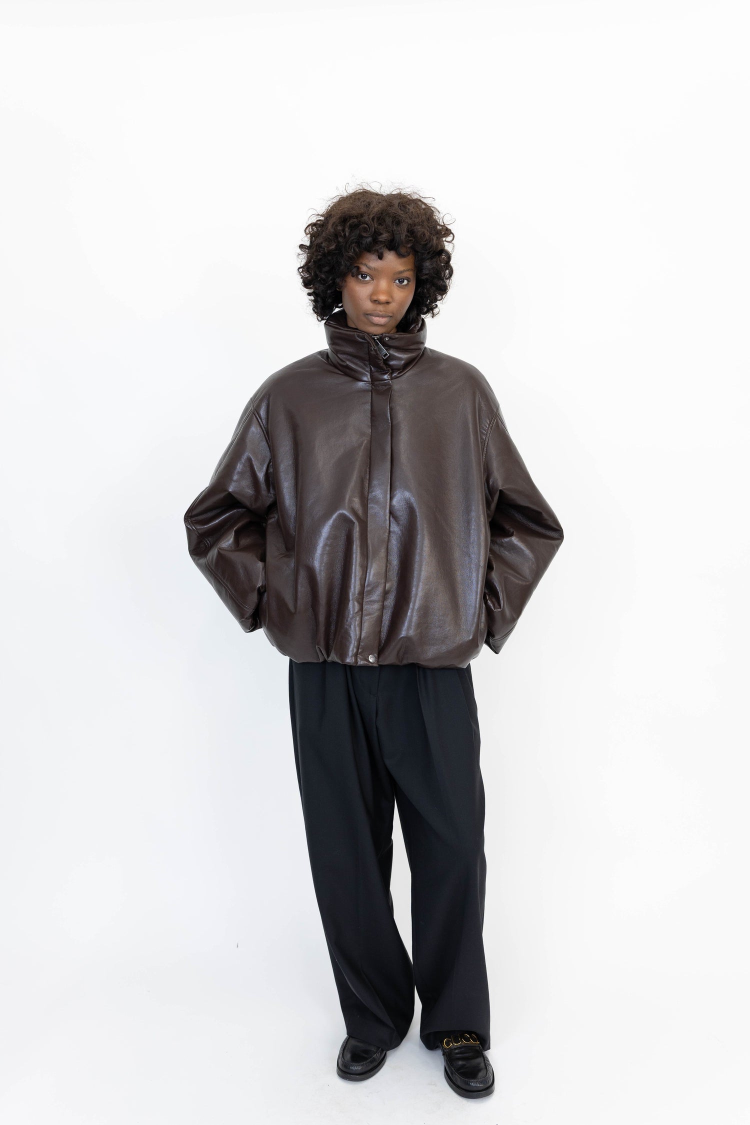 CYRUS JACKET IN DEEP BROWN JACKET ANINE BING 