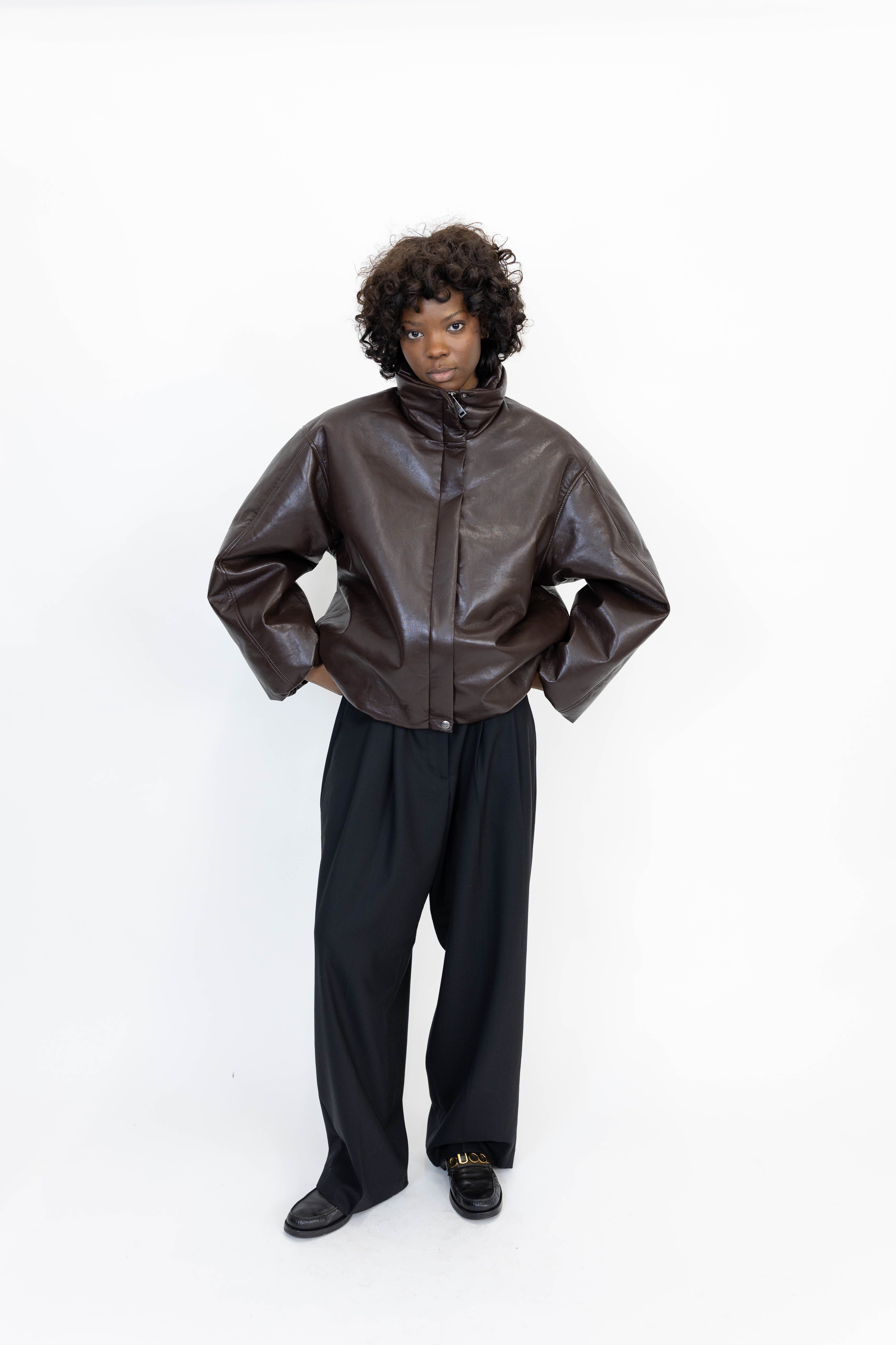 CYRUS JACKET IN DEEP BROWN JACKET ANINE BING 