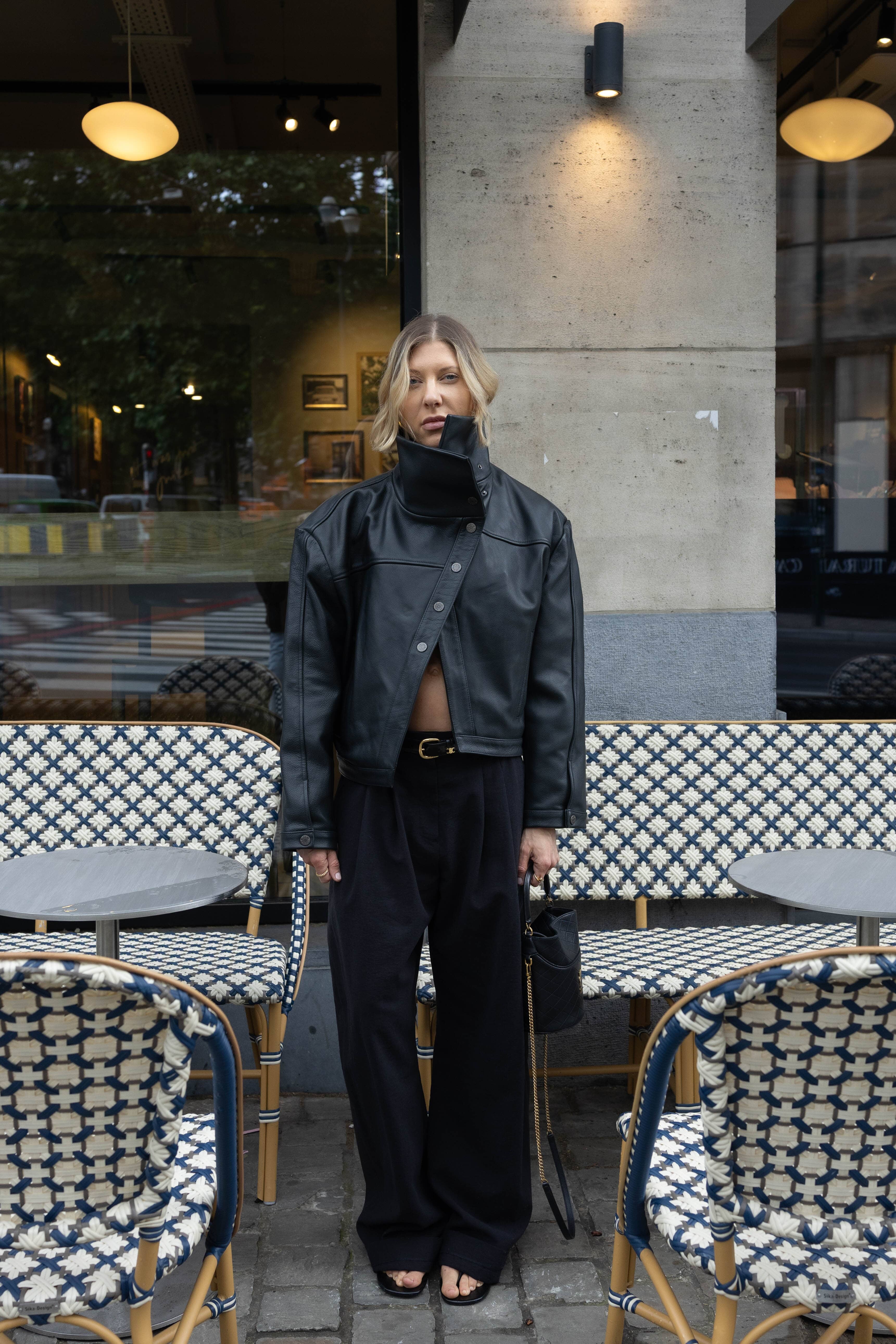 KAIA LEATHER JACKET IN BLACK JACKET WON HUNDRED 