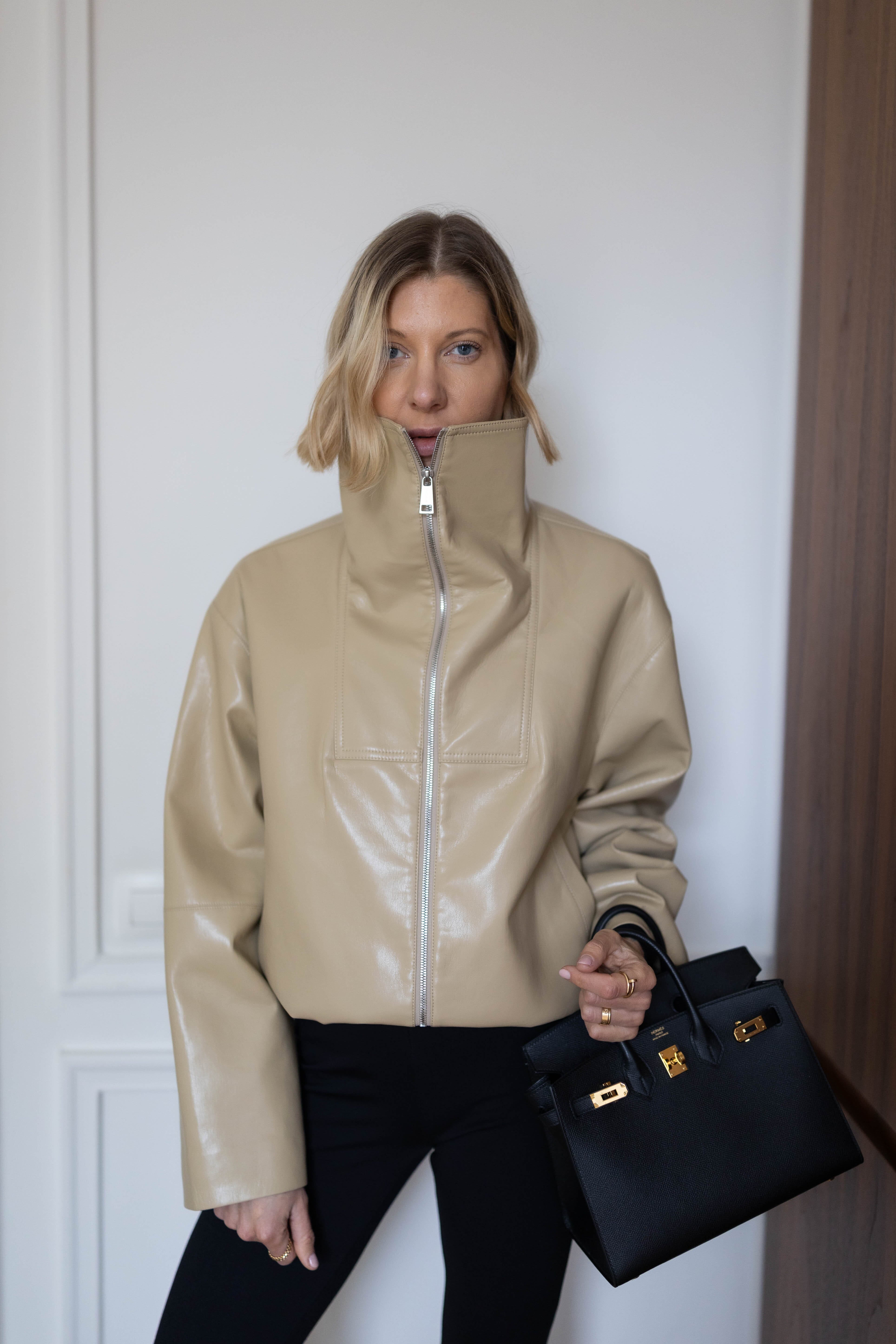 ALONZA JACKET IN WAX YELLOW JACKET NANUSHKA 