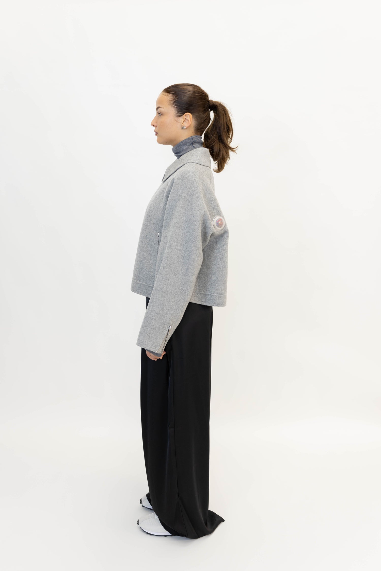 TRIANA WOOL JACKET IN LIGHT GREY JACKET ONE&OTHER 