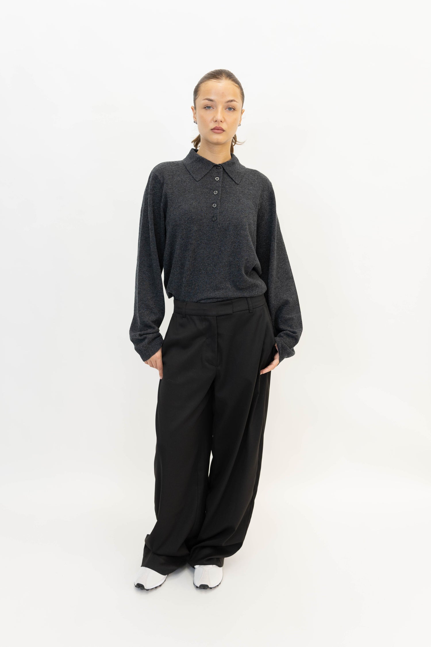 MANZI POLO PULLOVER IN GRAPHITE POLO GESTUZ 