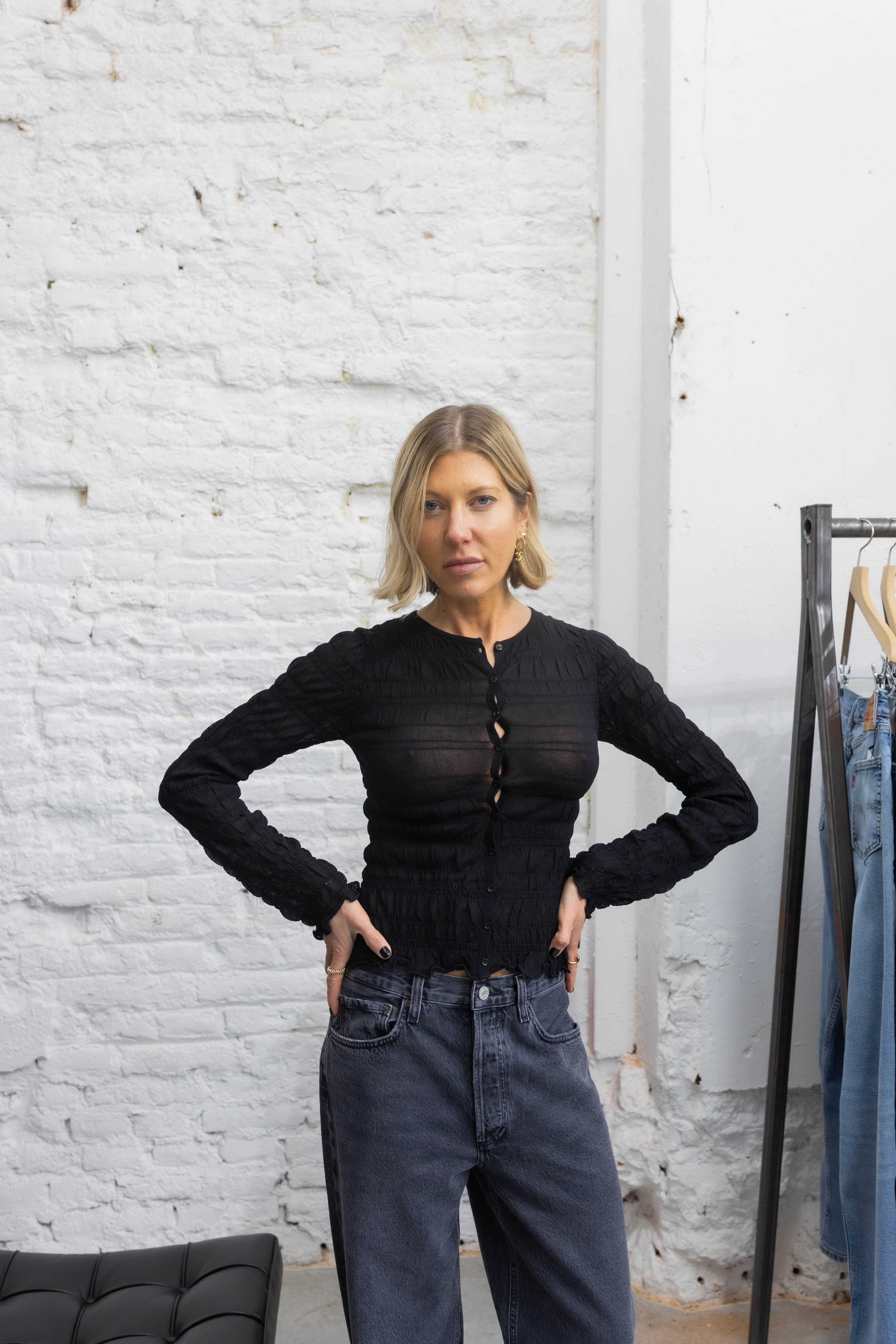 EBBA CARDIGAN IN BLACK CARDIGAN BY MALENE BIRGER 