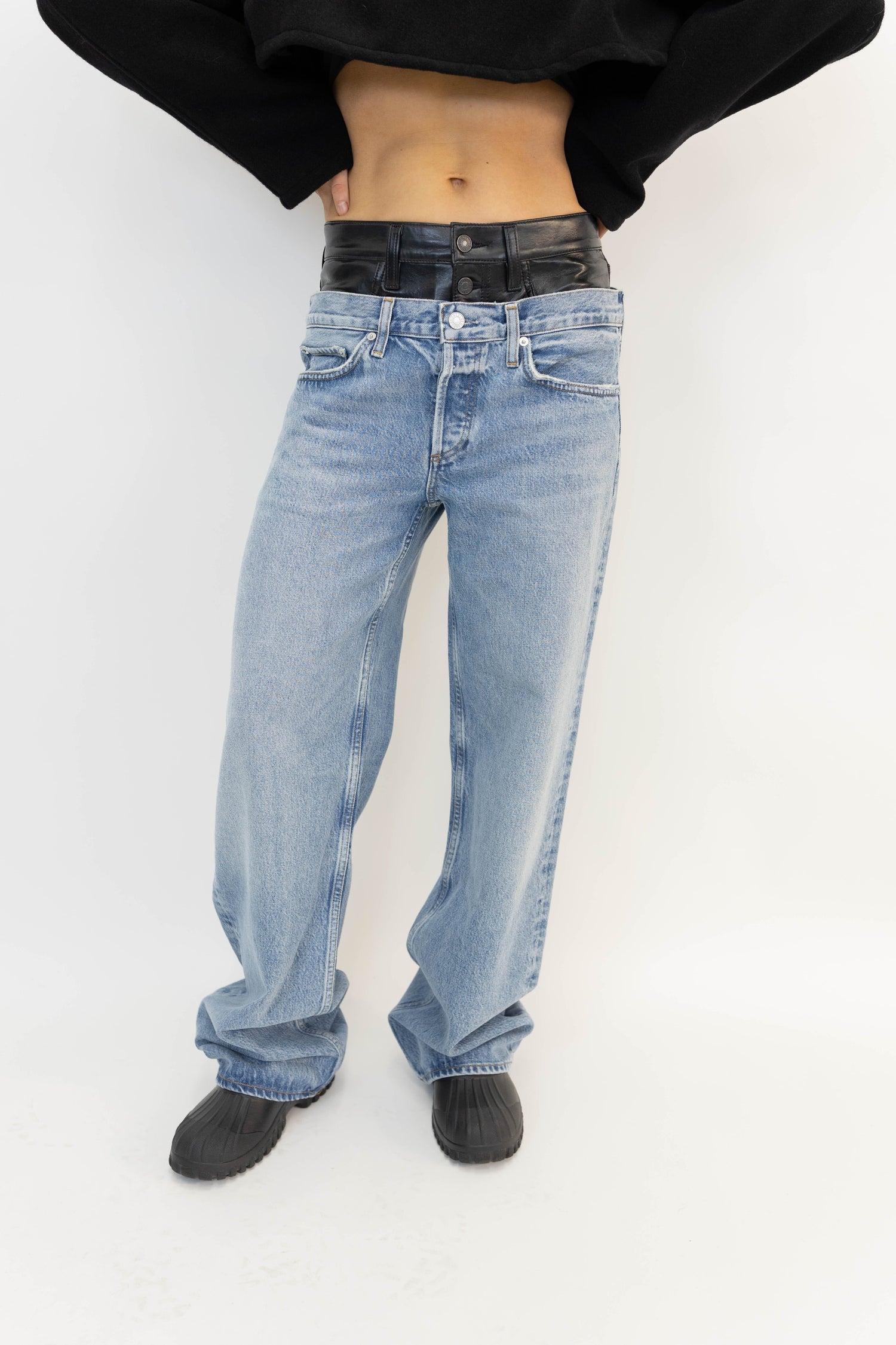 ELSON DOUBLE LAYERS JEAN IN OUTBREAK JEANS AGOLDE 