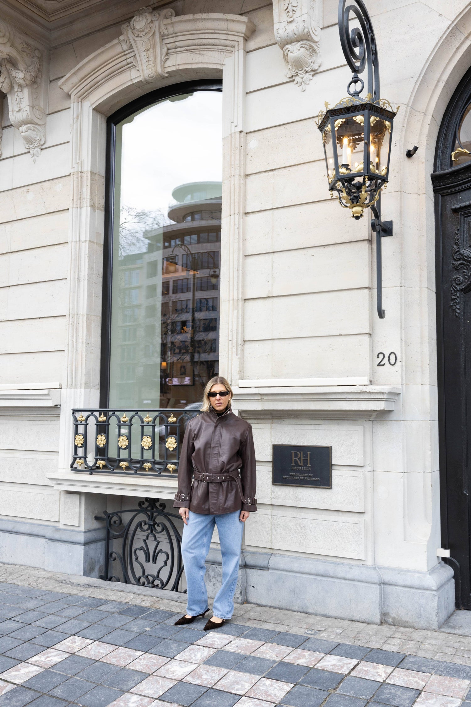 JENNI LEATHER JACKET IN SHAVED CHOCOLATE JACKET OVAL SQUARE 