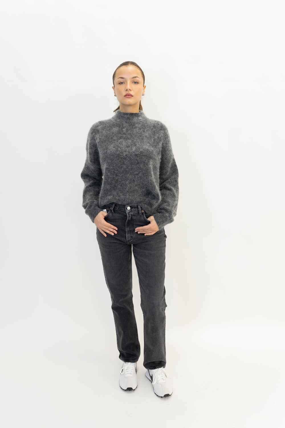 DEBBIE KNIT IN CHARCOAL PULLOVER GESTUZ 