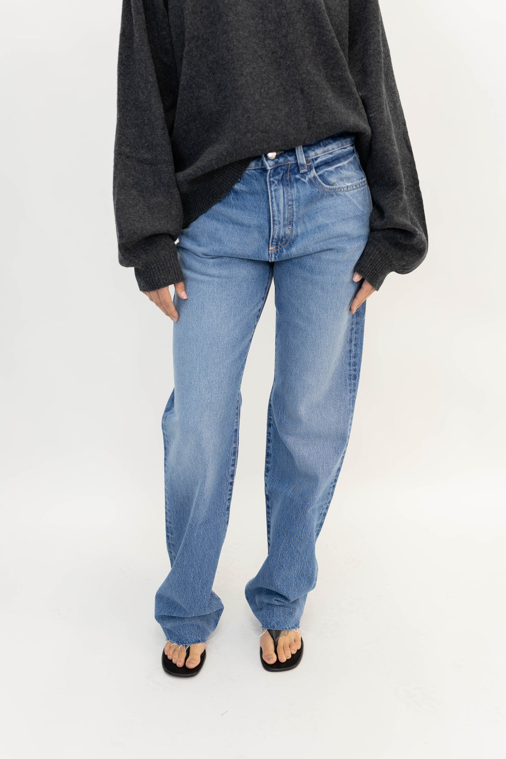 IRIS ECO STRAIGHT WIDE LEG JEANS IN DEEP OCEAN JEANS ICON DENIM 