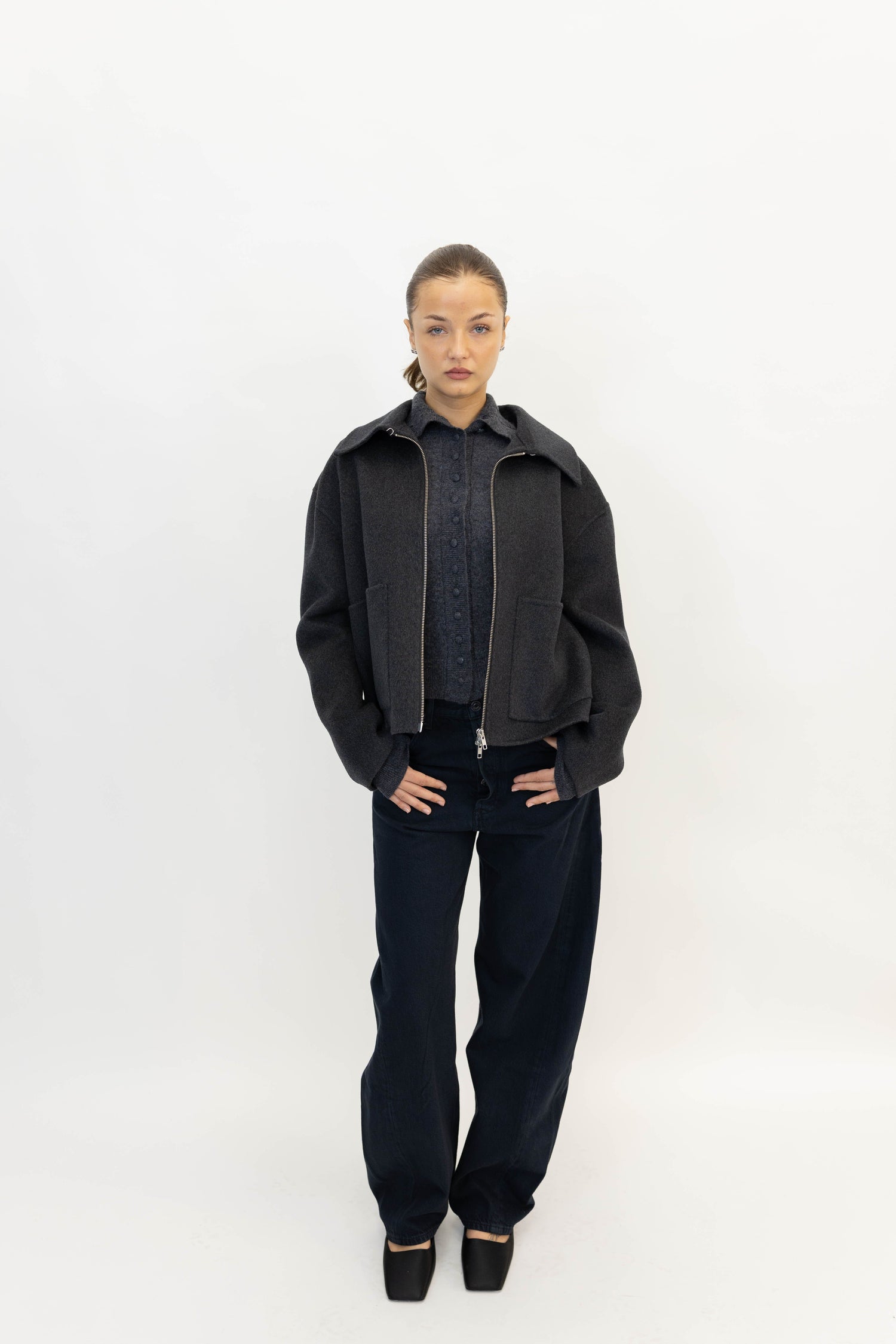 LUNA HIGH RISE PIECED TAPER IN ILLUSION JEANS AGOLDE 