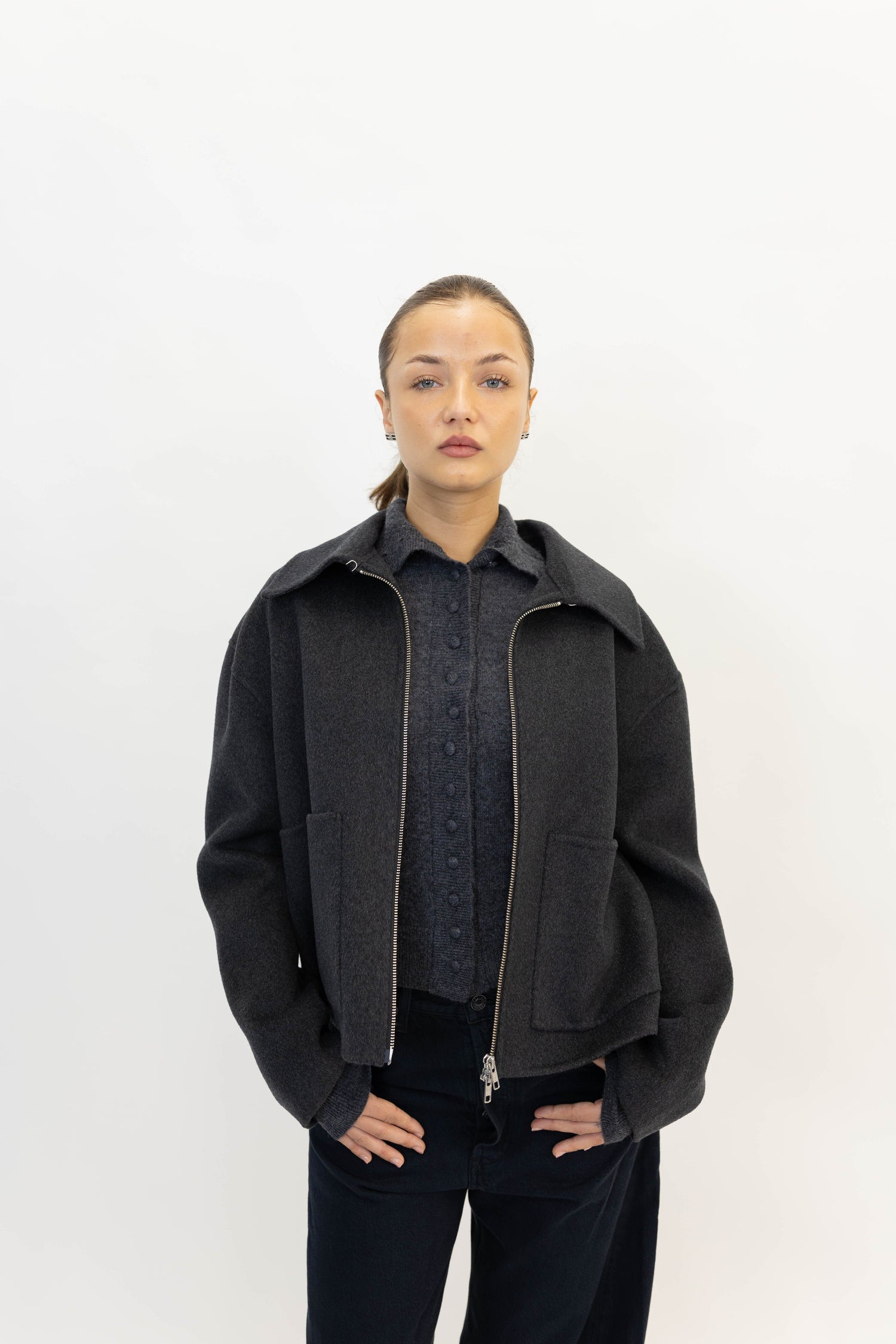 COLLINS JACKET IN DARK GREY JACKET HERSKIND 