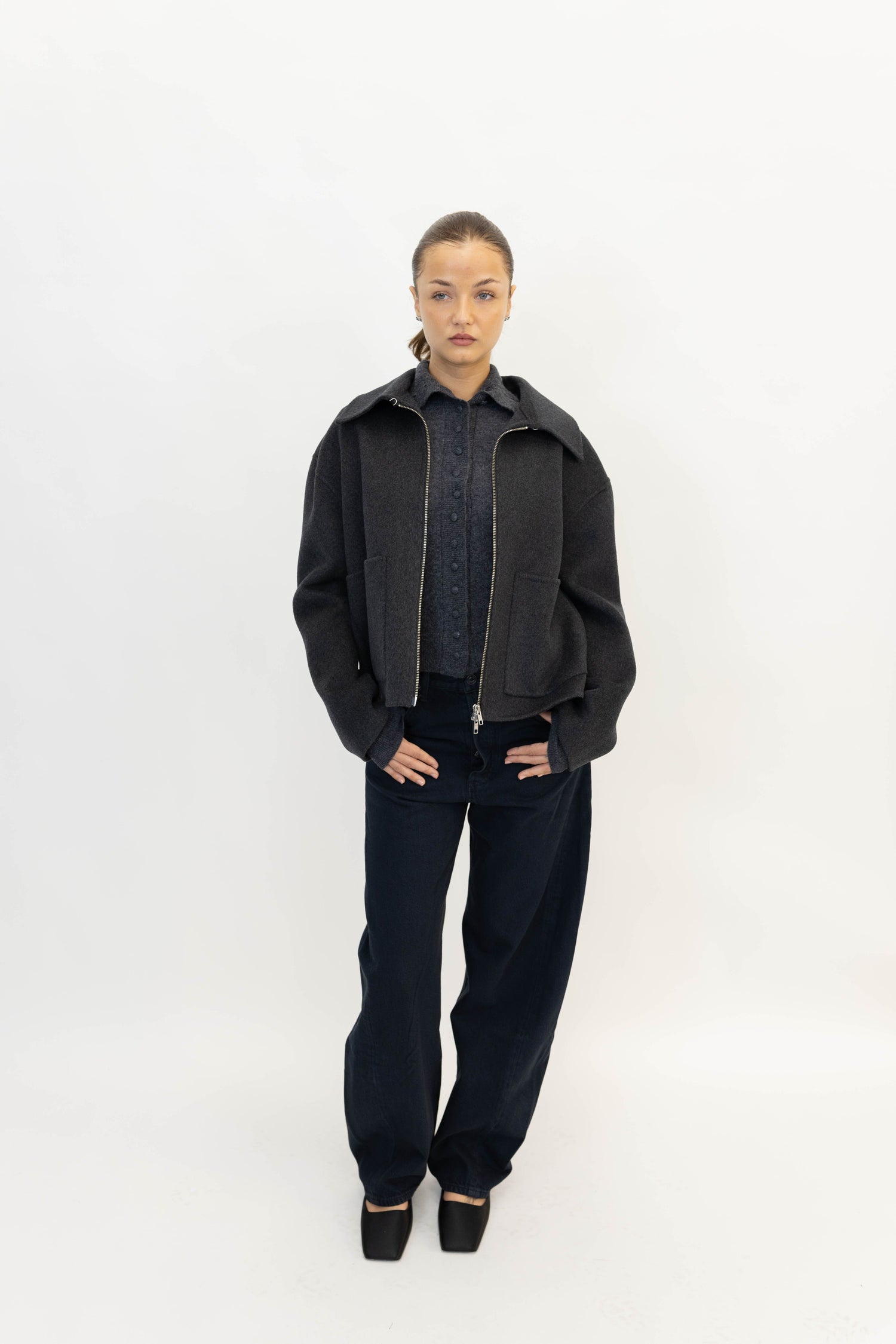 COLLINS JACKET IN DARK GREY JACKET HERSKIND 