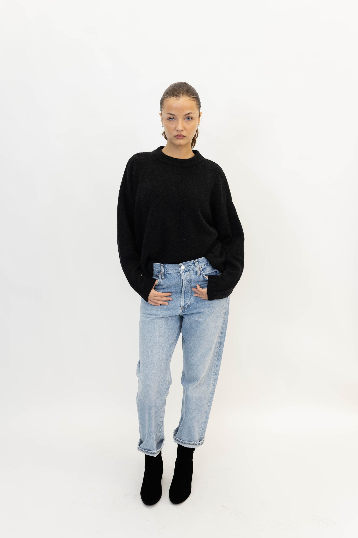 90'S PINCH WAIST CROP IN RIPPLE JEANS AGOLDE 