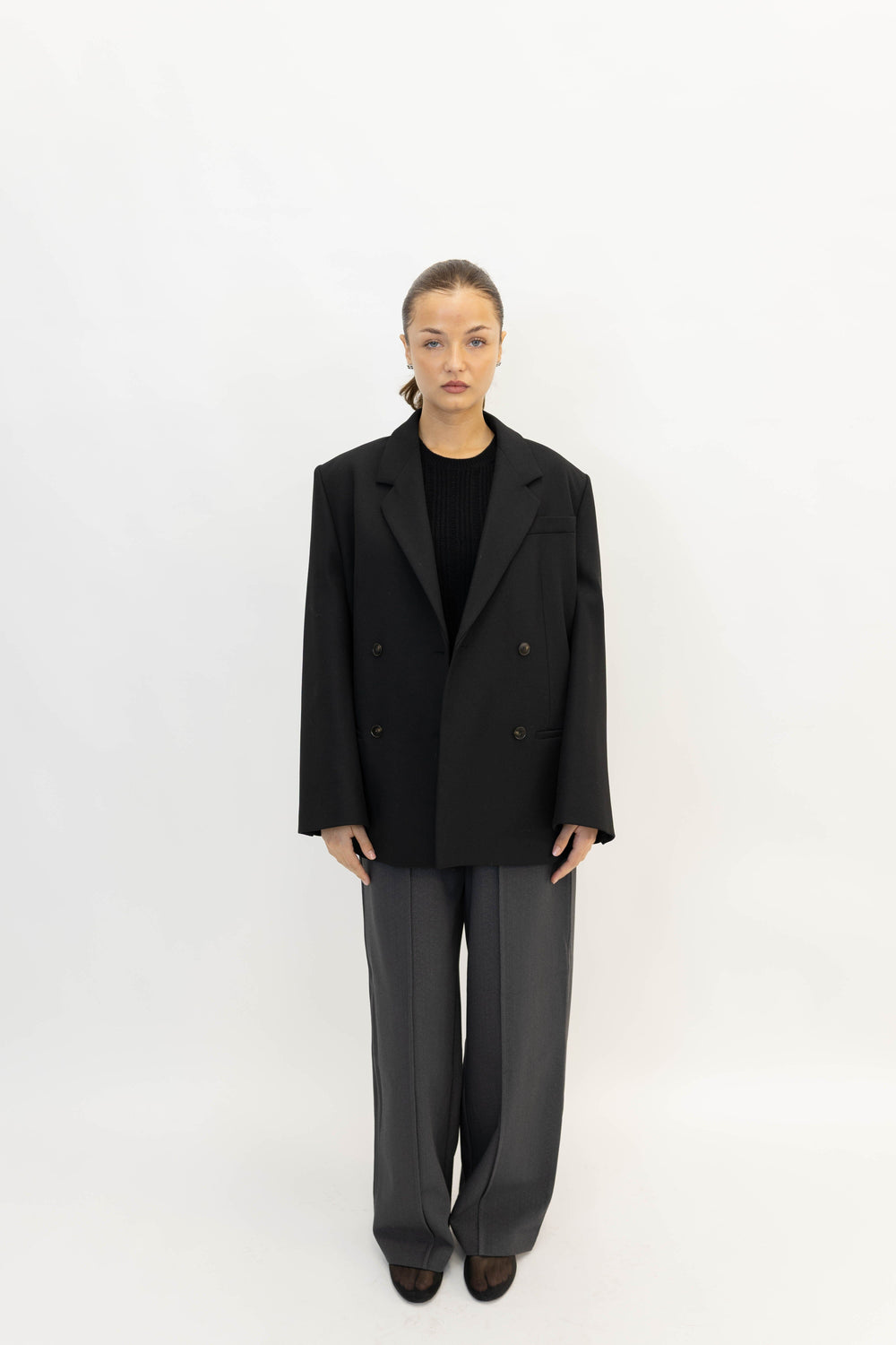 RAMONA BLAZER IN BLACK BLAZER BY MALENE BIRGER 