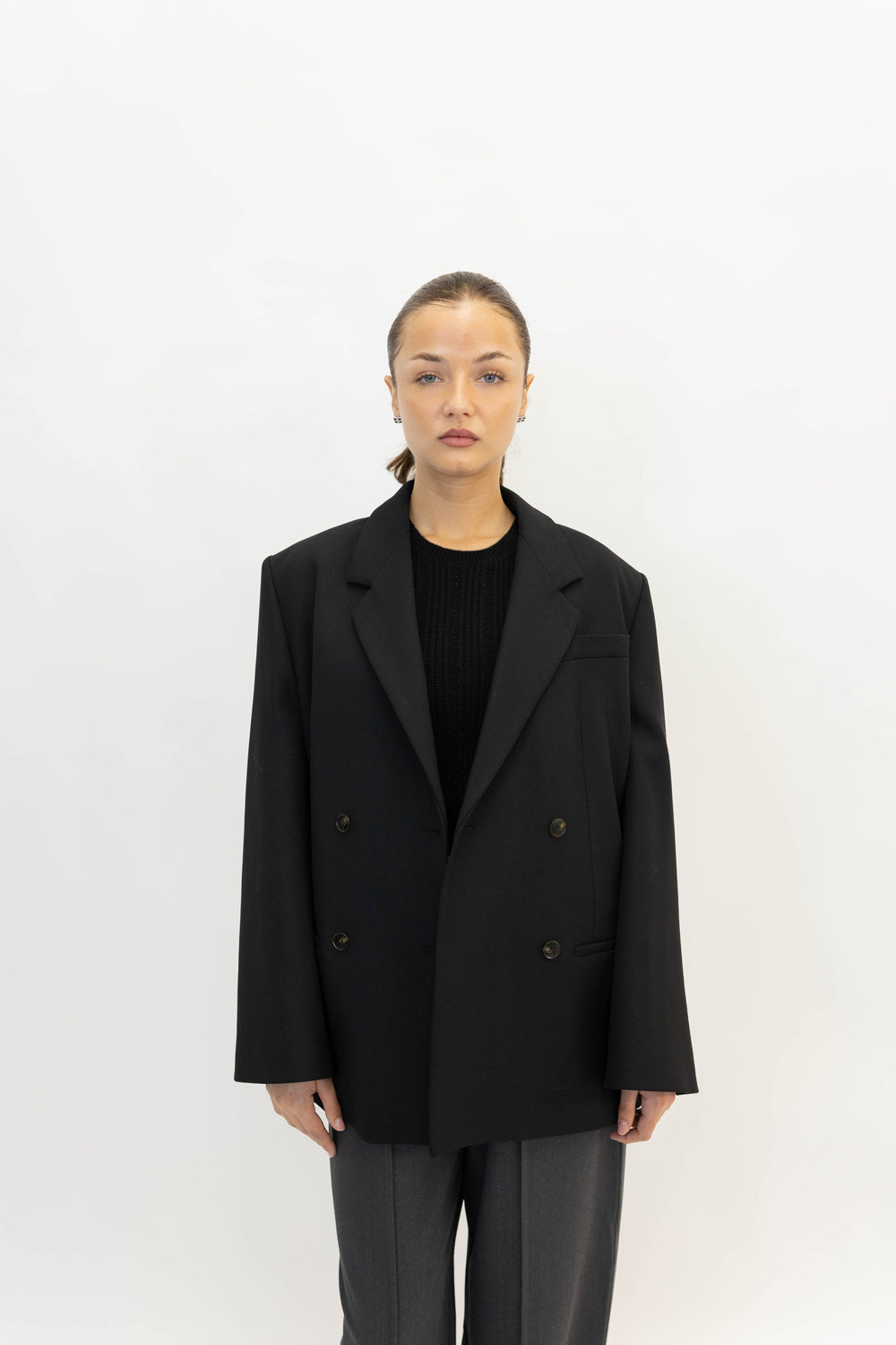 RAMONA BLAZER IN BLACK BLAZER BY MALENE BIRGER 