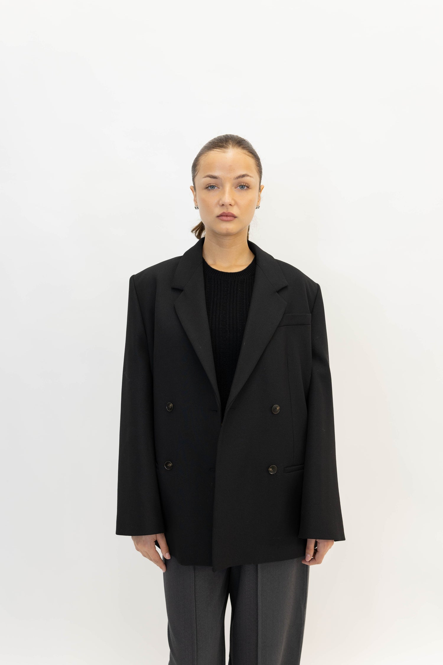 RAMONA BLAZER IN BLACK BLAZER BY MALENE BIRGER 