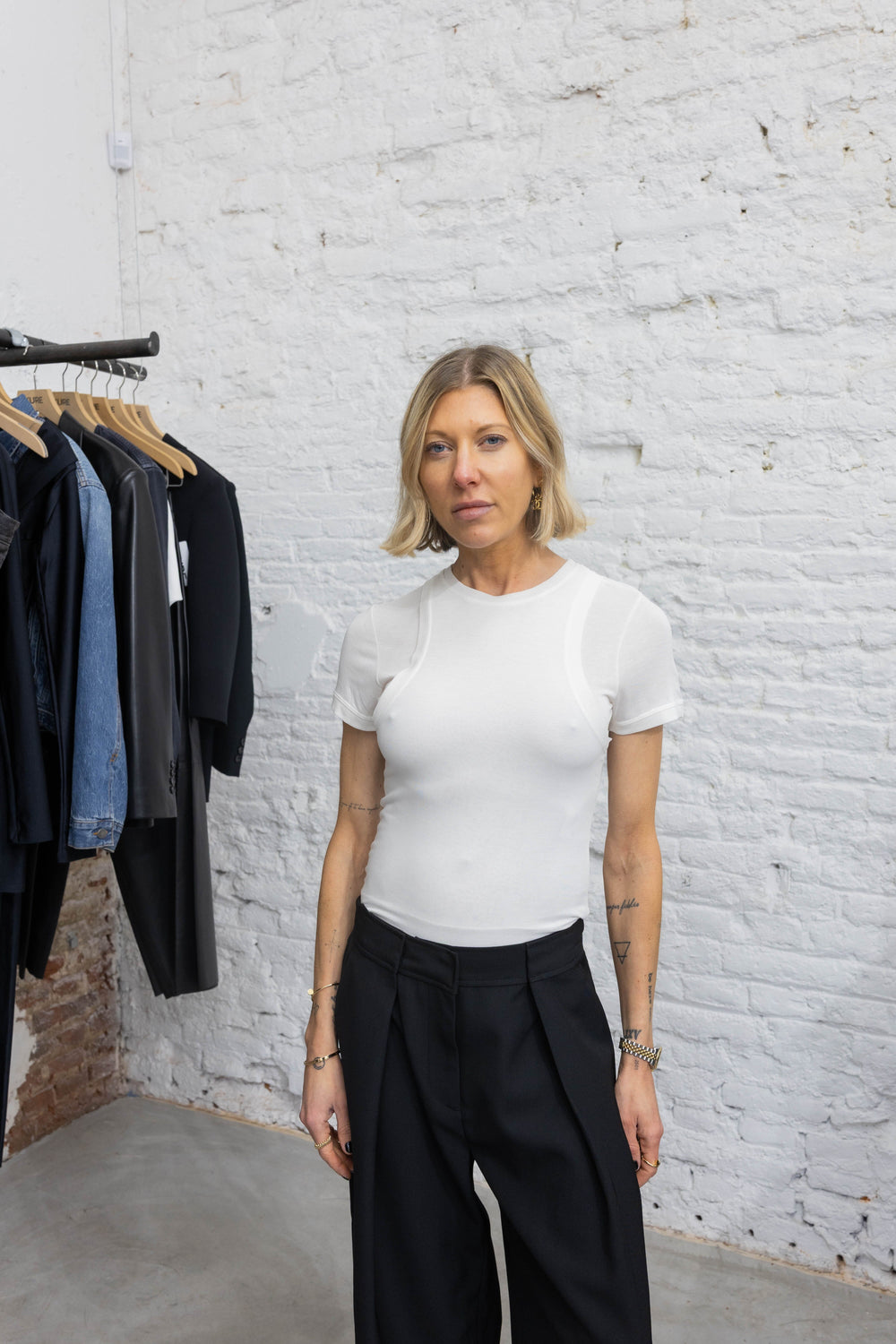 T-SHIRT SS DOUBLE IN IVORY T-SHIRT LA PISCINE 