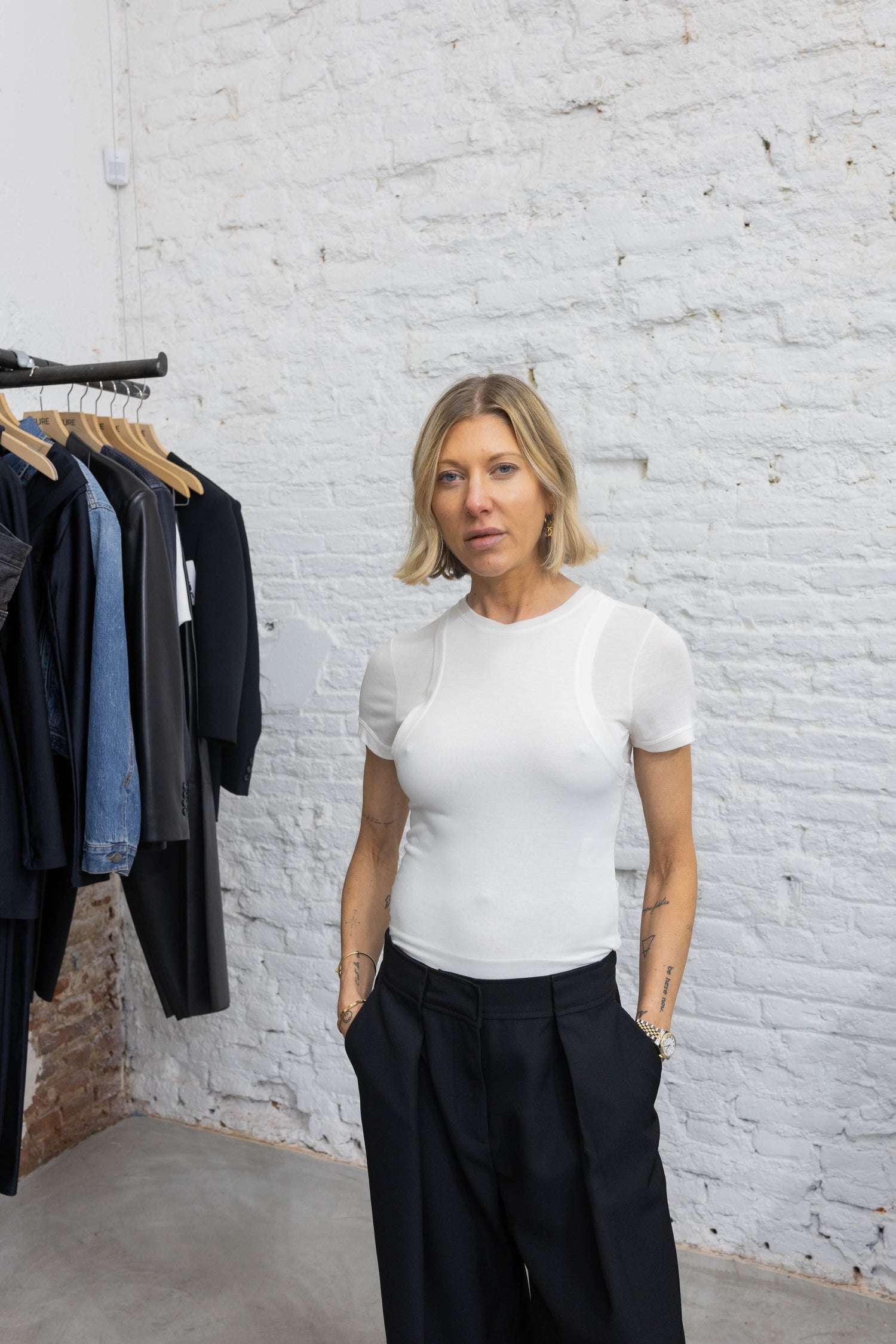 T-SHIRT SS DOUBLE IN IVORY T-SHIRT LA PISCINE 