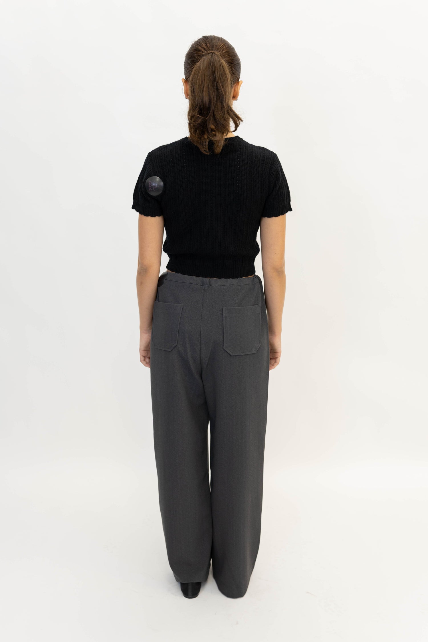 COULISSE BOYFRIEND PANTS IN DARK GREY PANTS LA PISCINE 