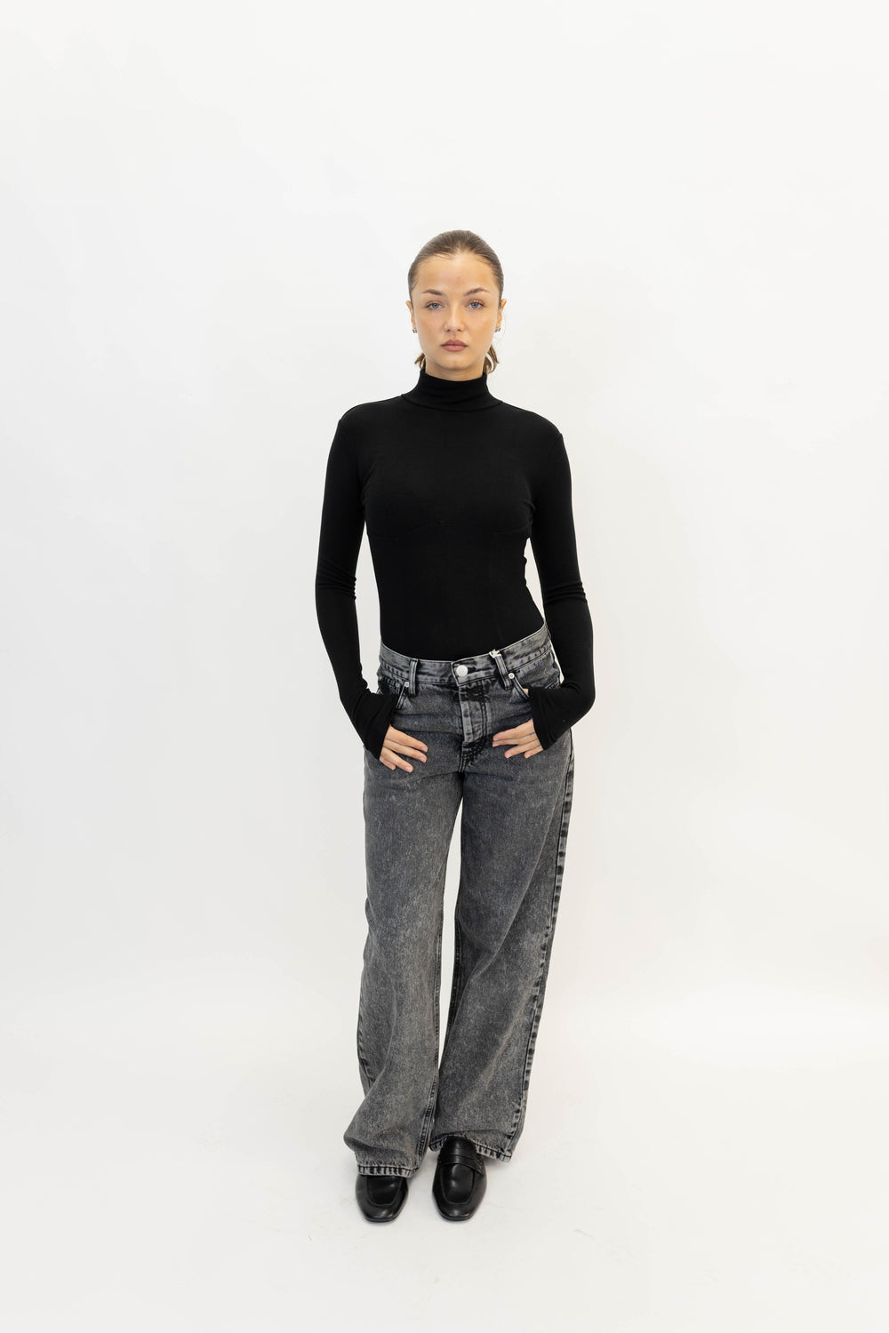 WILMA BODYSUIT IN BLACK BODY AGOLDE 