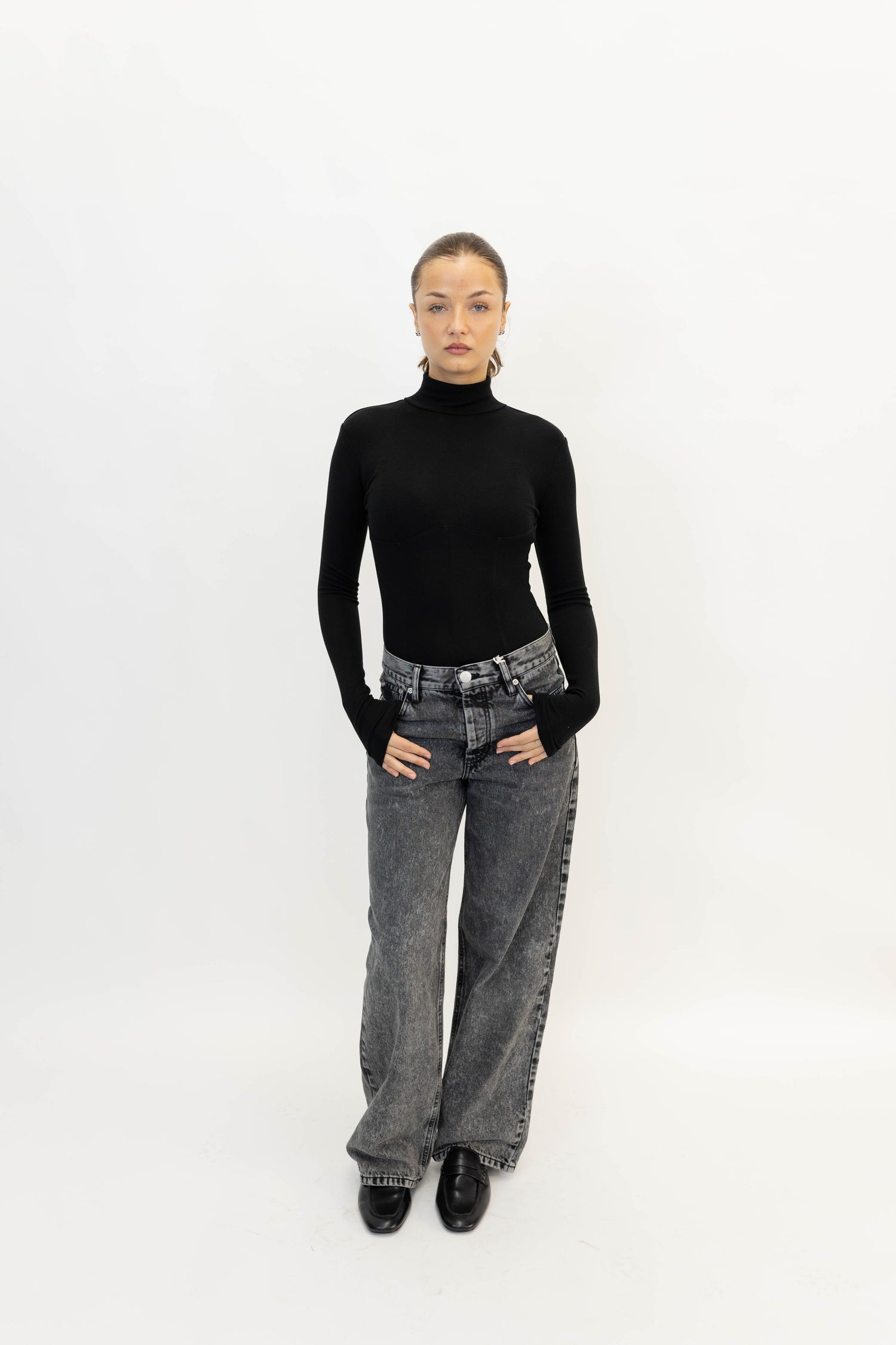 WILMA BODYSUIT IN BLACK BODY AGOLDE 