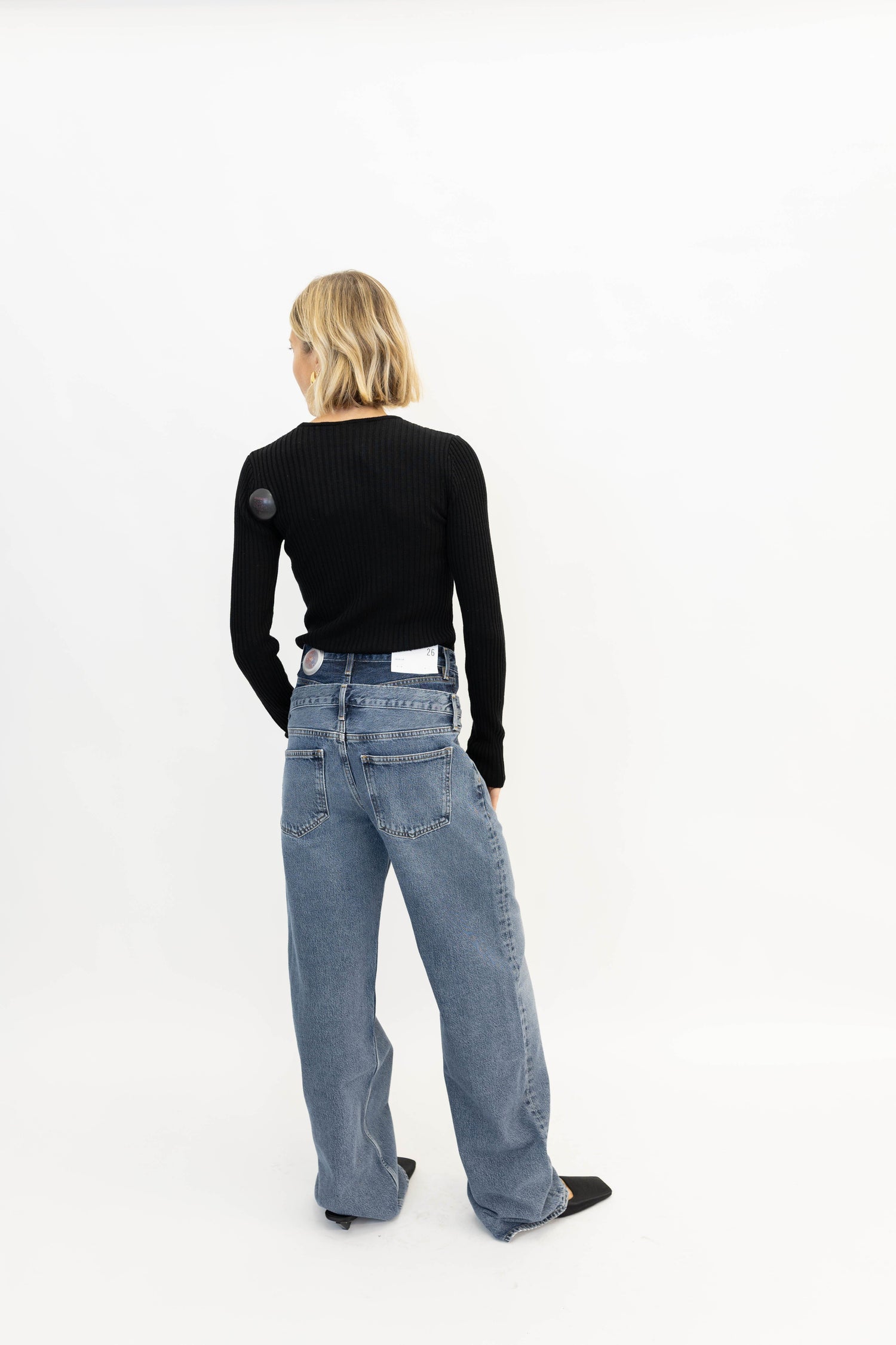 CAMB BLOUSE MERINO WOOL IN BLACK KNIT HERSKIND 