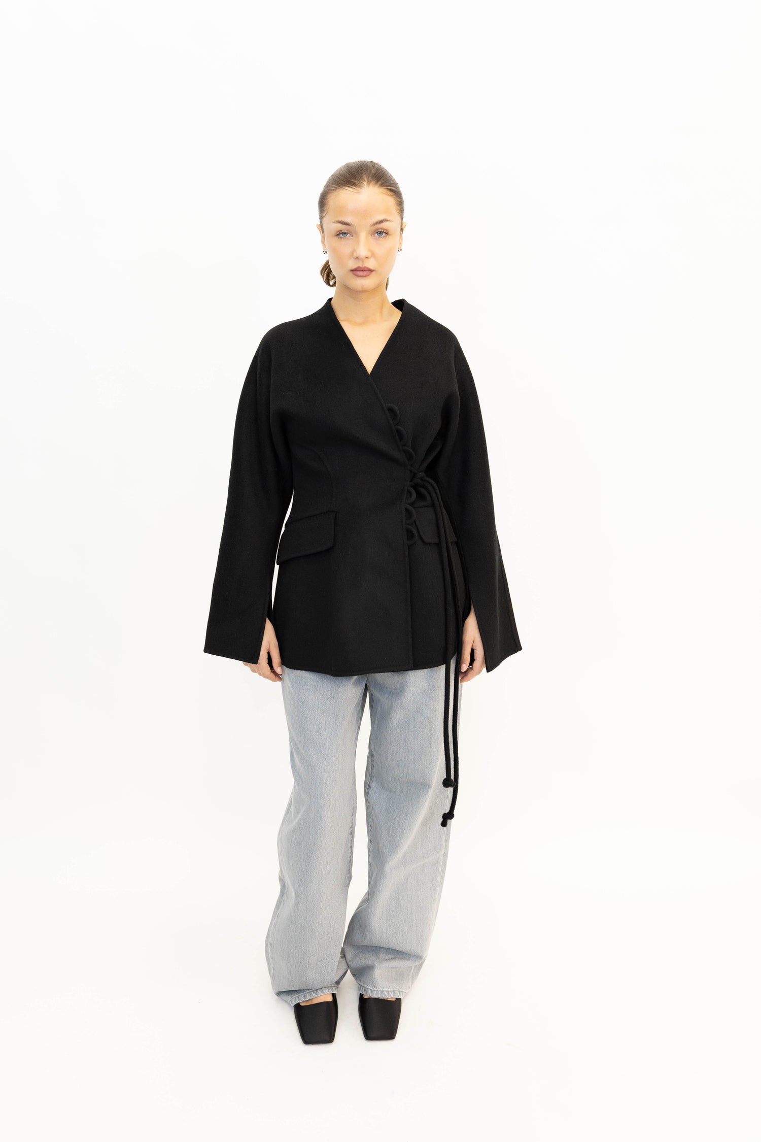 LALOU WOOL BLAZER IN BLACK BLAZER BY MALENE BIRGER 