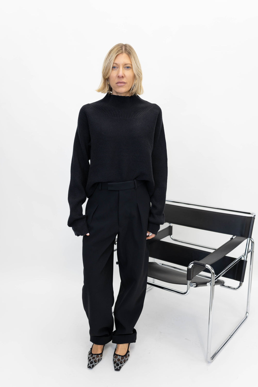 PSALM BOYISH HEAVY CREPE PANTS PANTS KURE 