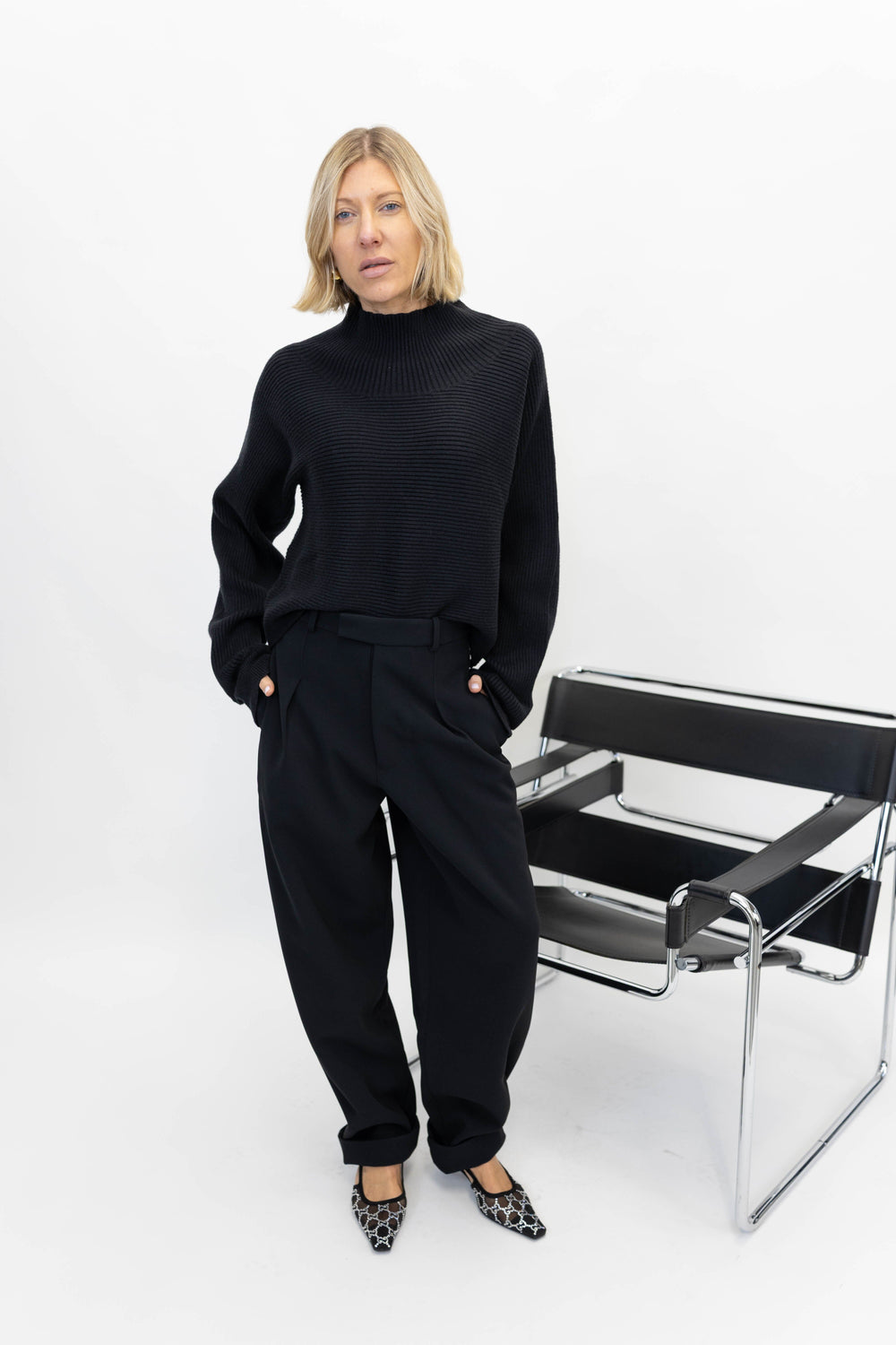 PSALM BOYISH HEAVY CREPE PANTS PANTS KURE 