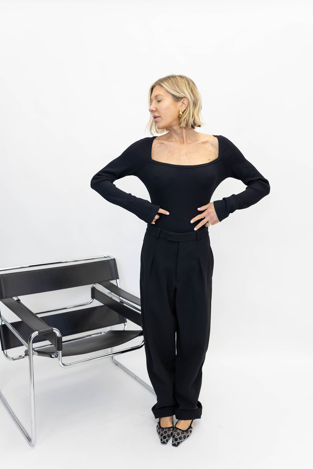 BASIL SCOOP NECKLINE BODYSUIT KURE 