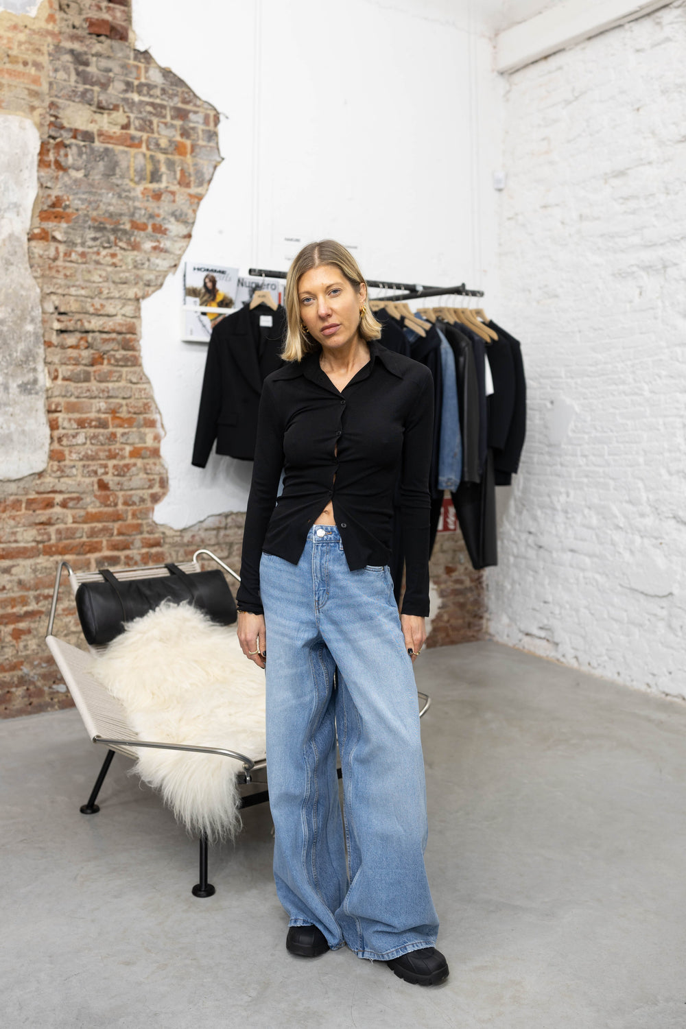OVERSIZED JEANS IN BLUE JEANS STUDIO CUT 
