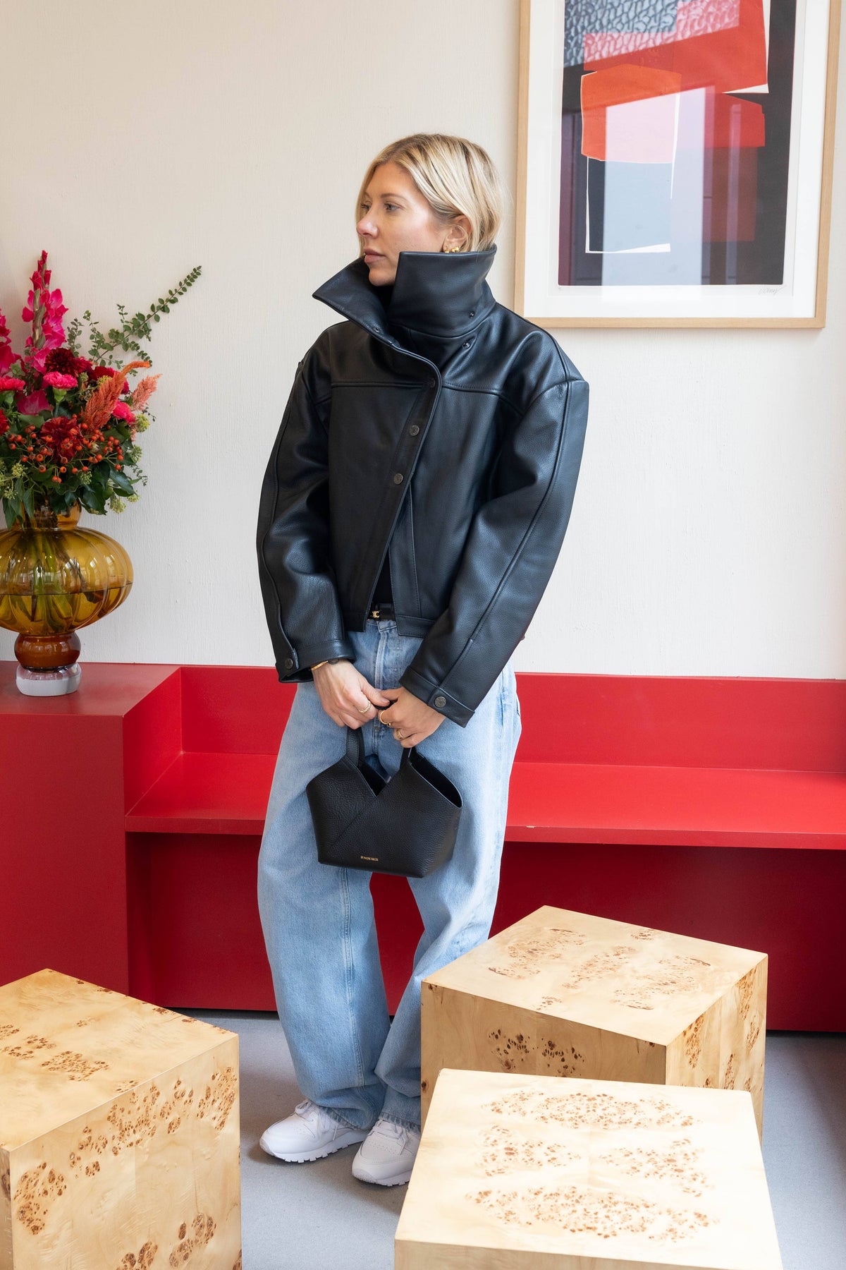 KAIA LEATHER JACKET IN BLACK JACKET WON HUNDRED 