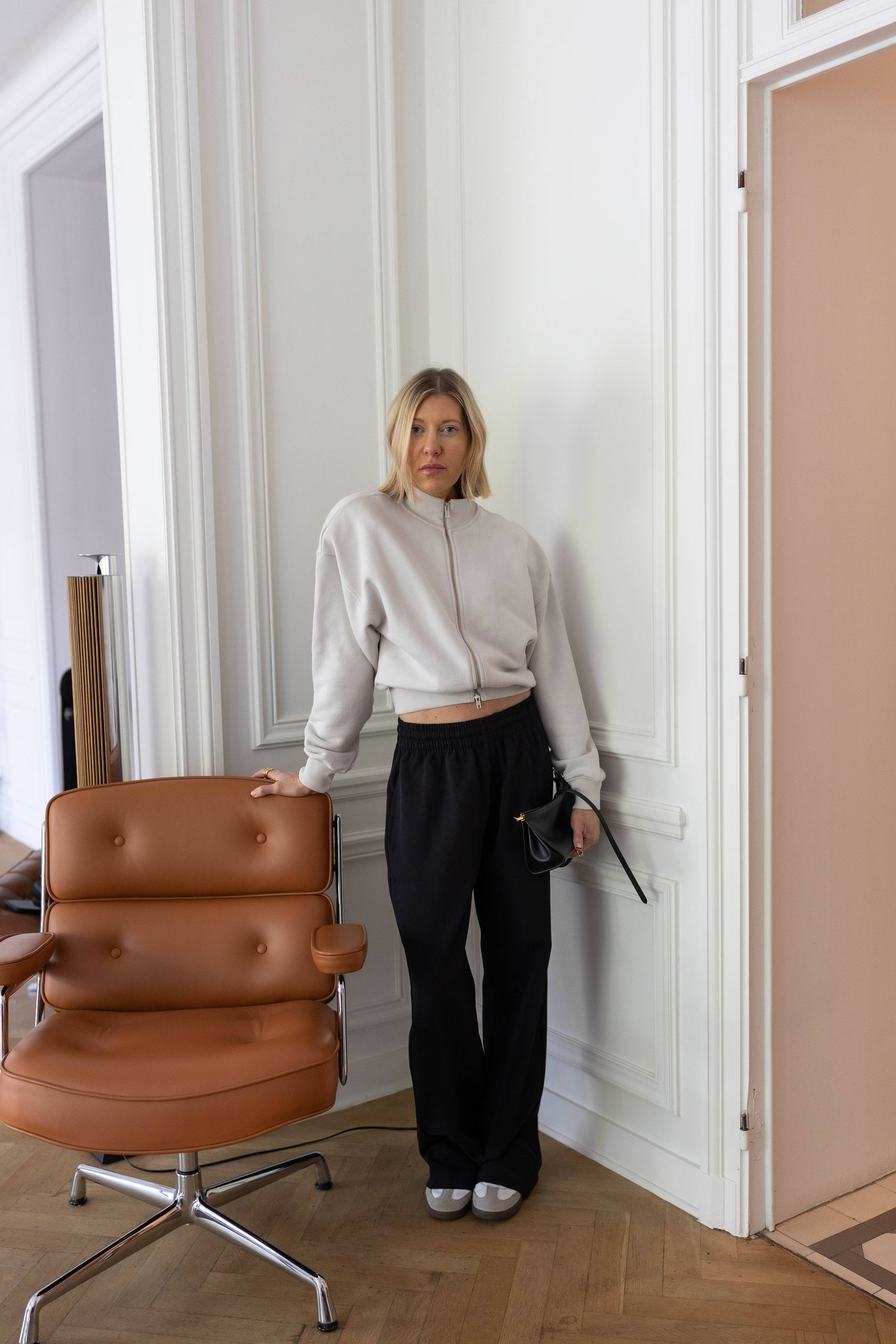 JENSEN ZIP UP HOODIE IN BONE HOODIE AGOLDE 