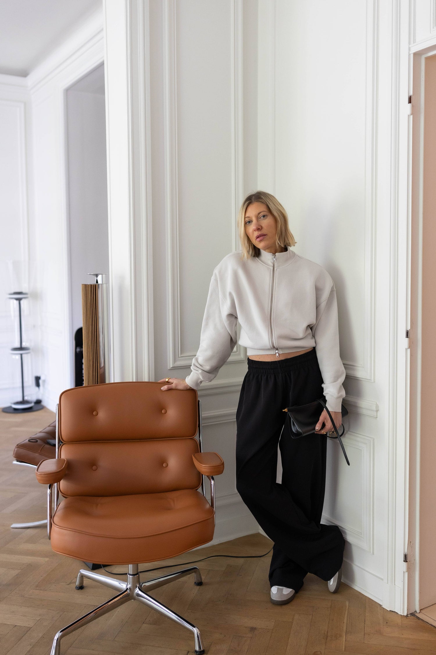 JENSEN ZIP UP HOODIE IN BONE HOODIE AGOLDE 