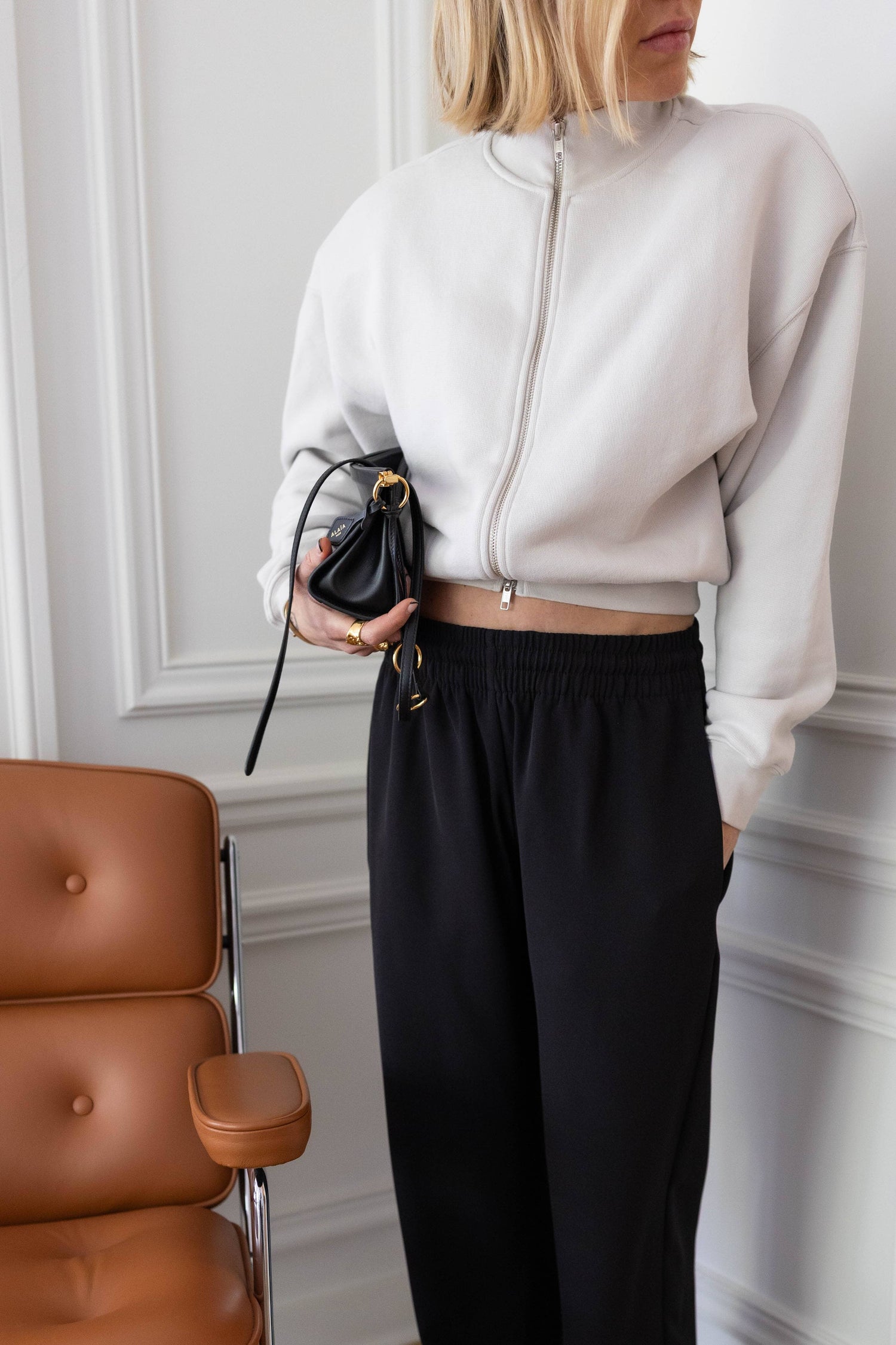 JENSEN ZIP UP HOODIE IN BONE HOODIE AGOLDE 