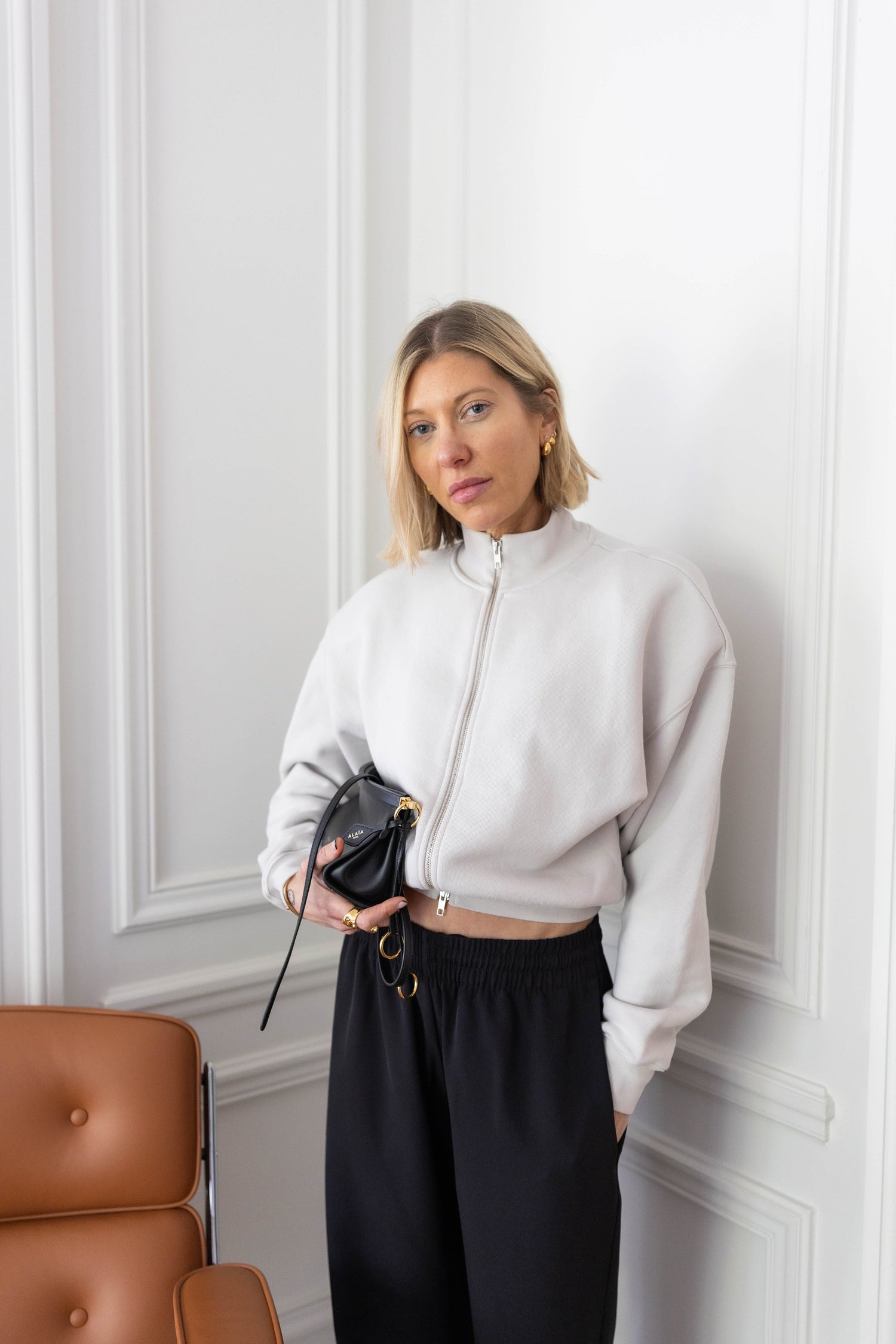 JENSEN ZIP UP HOODIE IN BONE HOODIE AGOLDE 